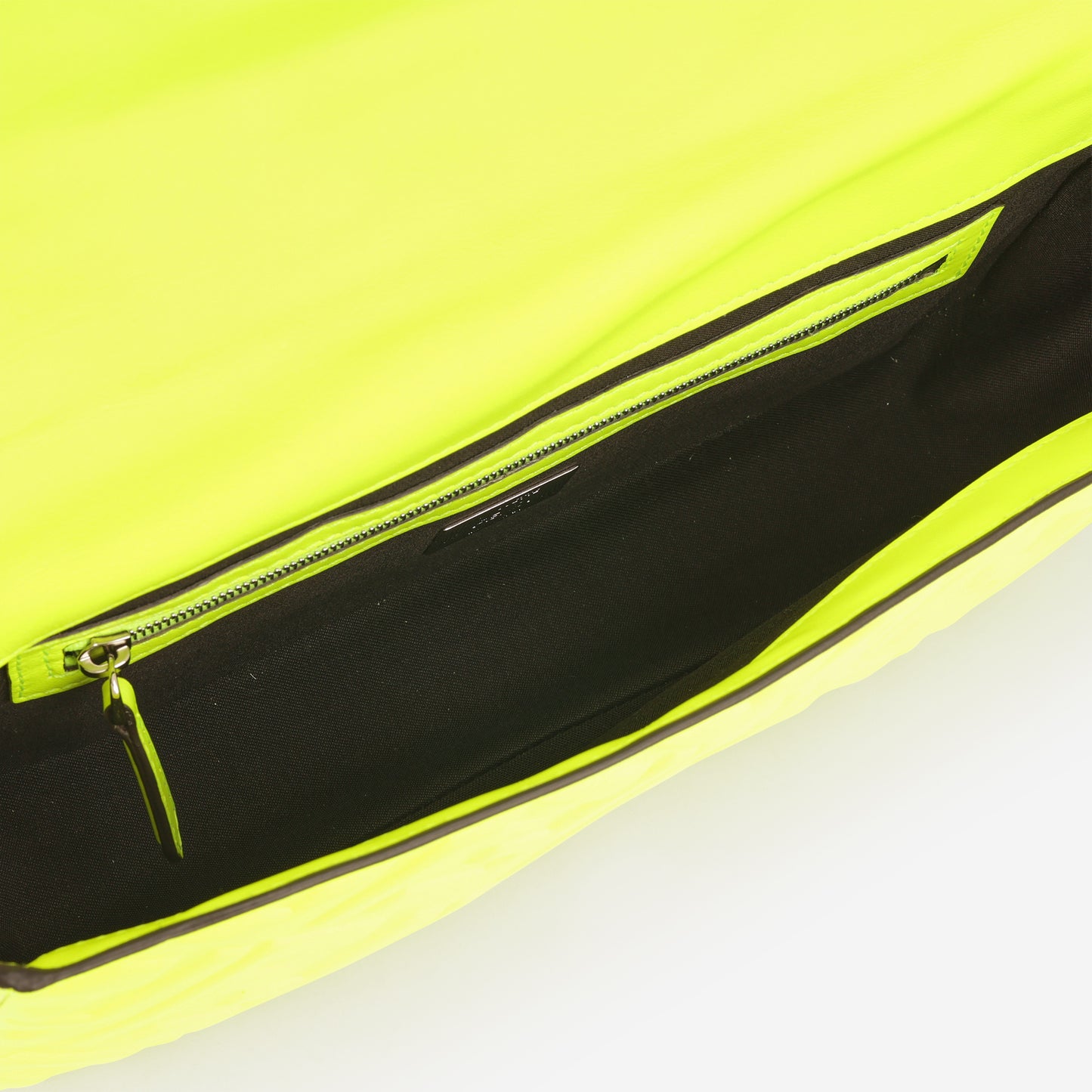 Fendi Medium Baguette - Neon Yellow Nappa | Silver Hardware