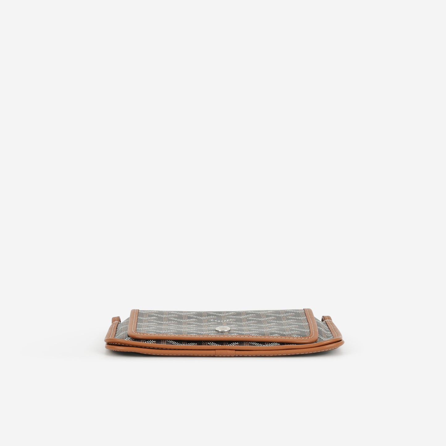 Goyard Plumet Pocket Wallet - Black/Tan Goyardine | Palladium Hardware