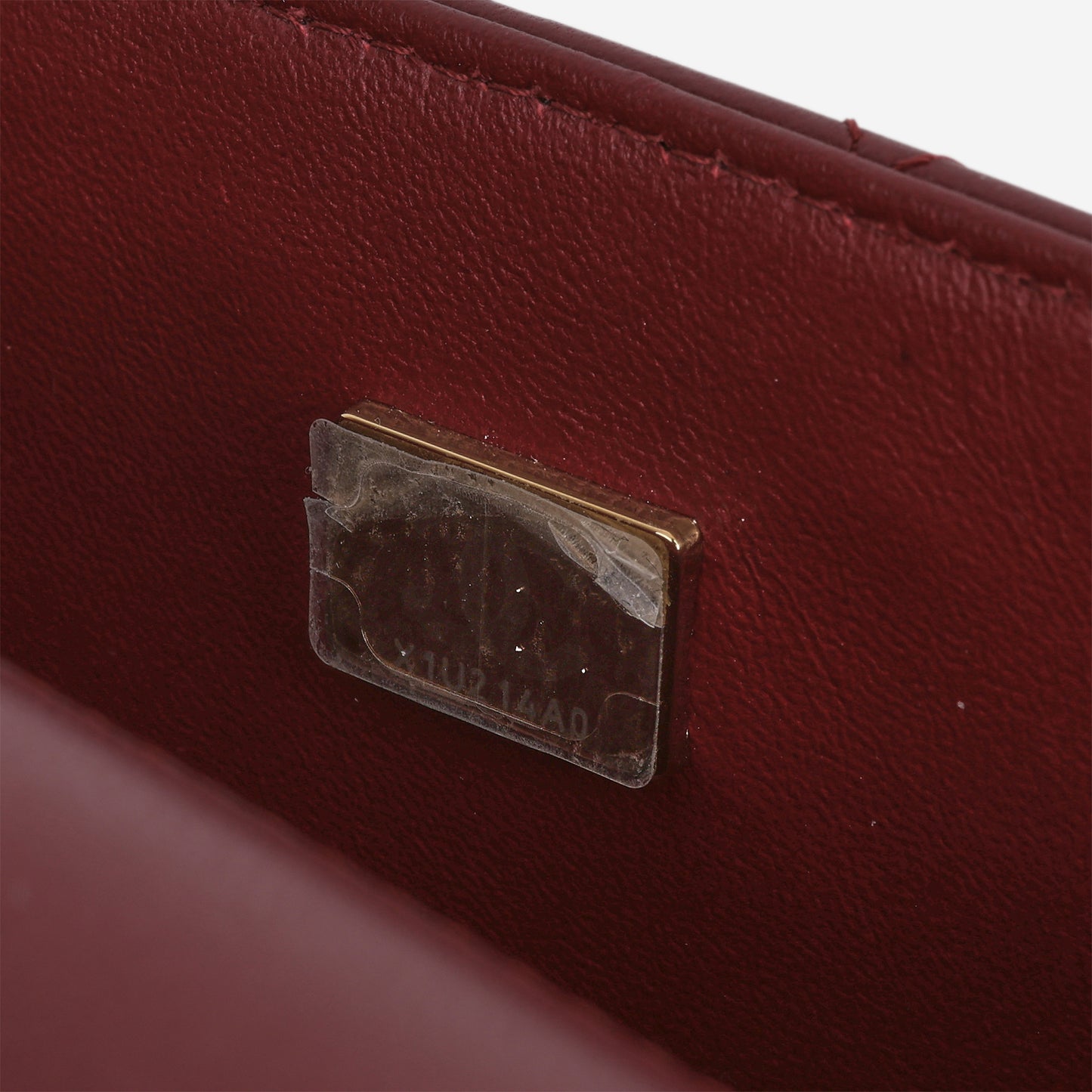 Chanel Mini Rectangular Top Handle - Burgundy Lambskin | Champagne Gold Hardware