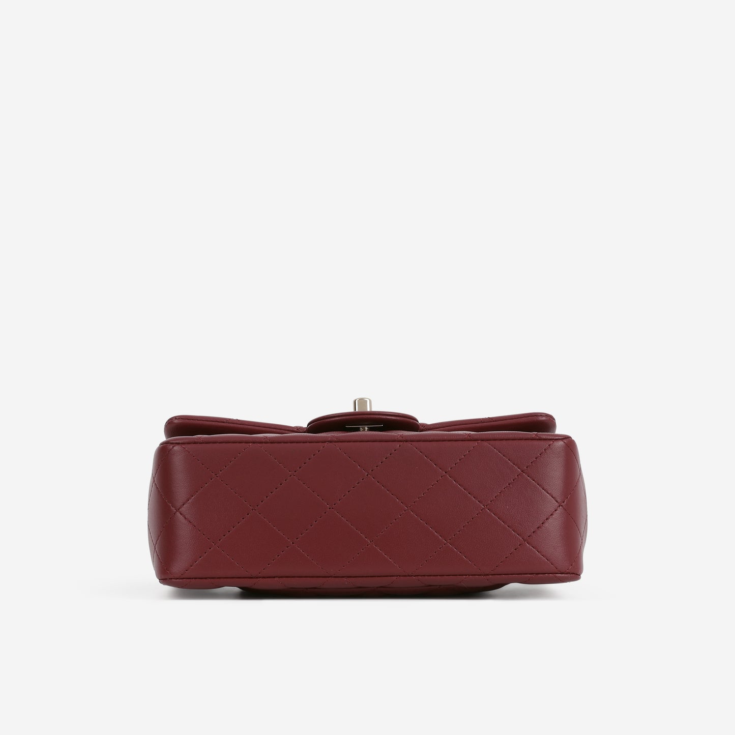 Chanel Mini Rectangular Top Handle - Burgundy Lambskin | Champagne Gold Hardware