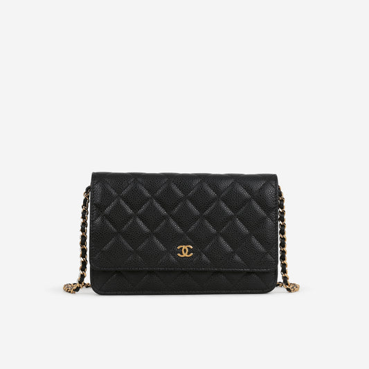 Chanel Classic Wallet on Chain - Black Caviar | Gold Hardware - Bagista