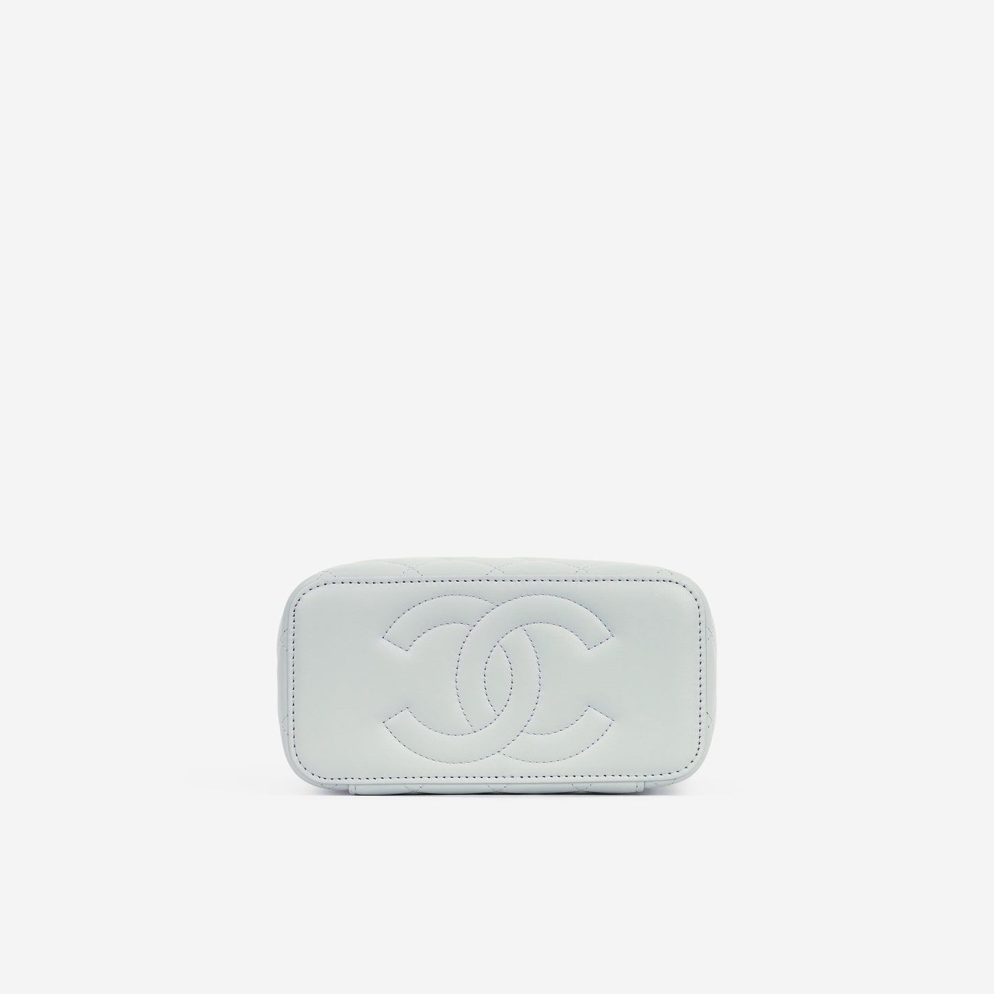 Chanel Small Vanity Pearl Crush - Light Blue Lambskin | Antique Gold Hardware