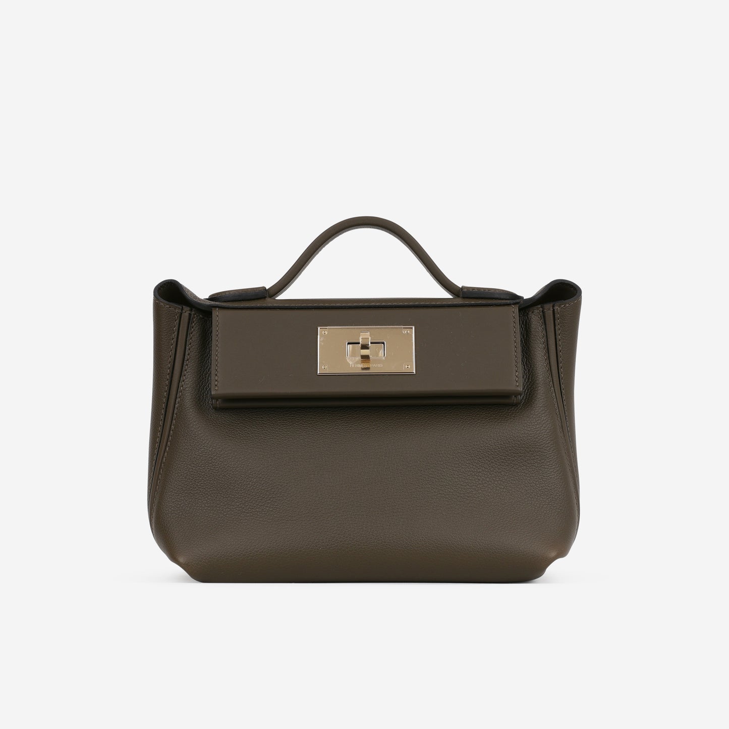Hermès Mini 24/24 - Vert Loden Evercolor / Swift | Permabrass Hardware