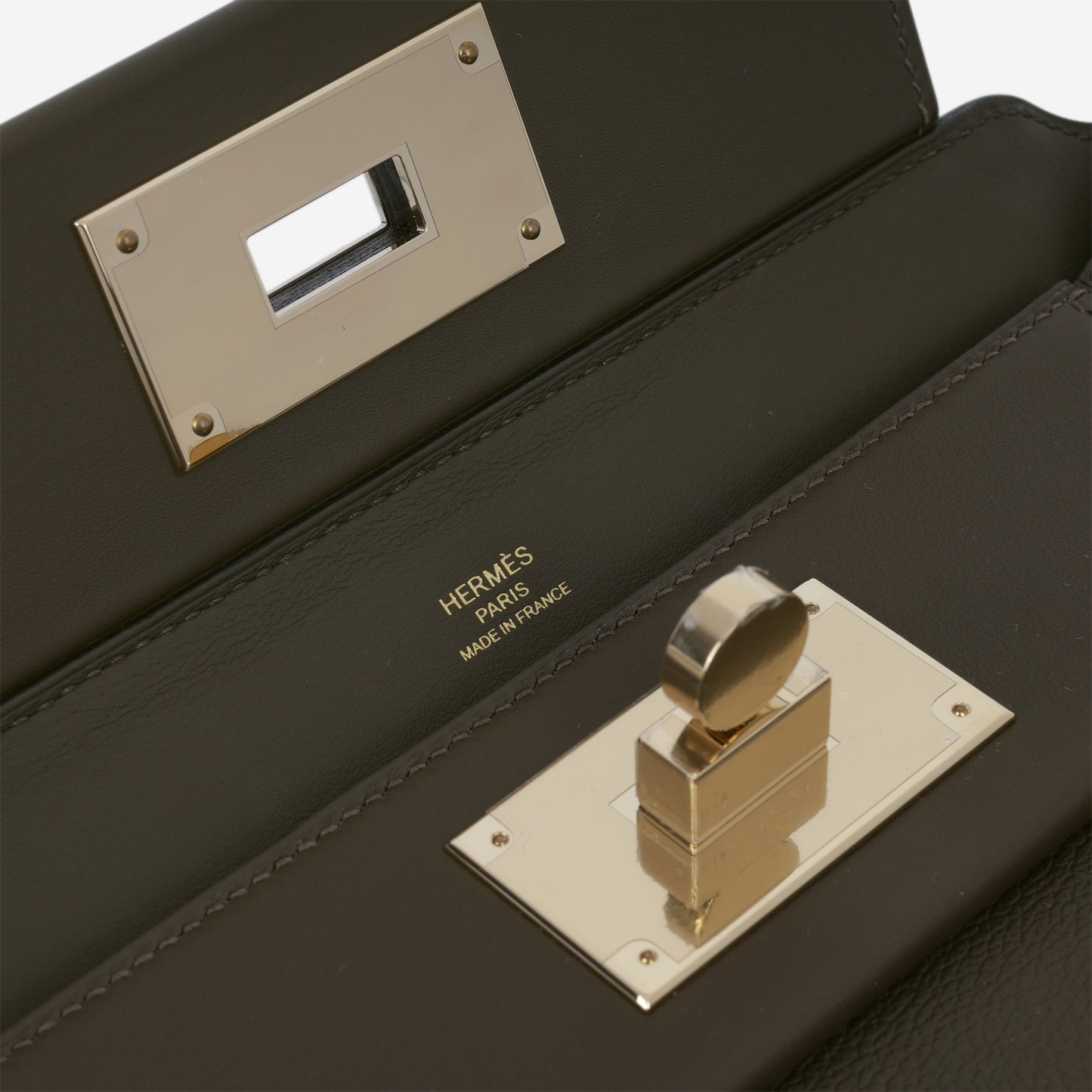 Hermès Mini 24/24 - Vert Loden Evercolor / Swift | Permabrass Hardware