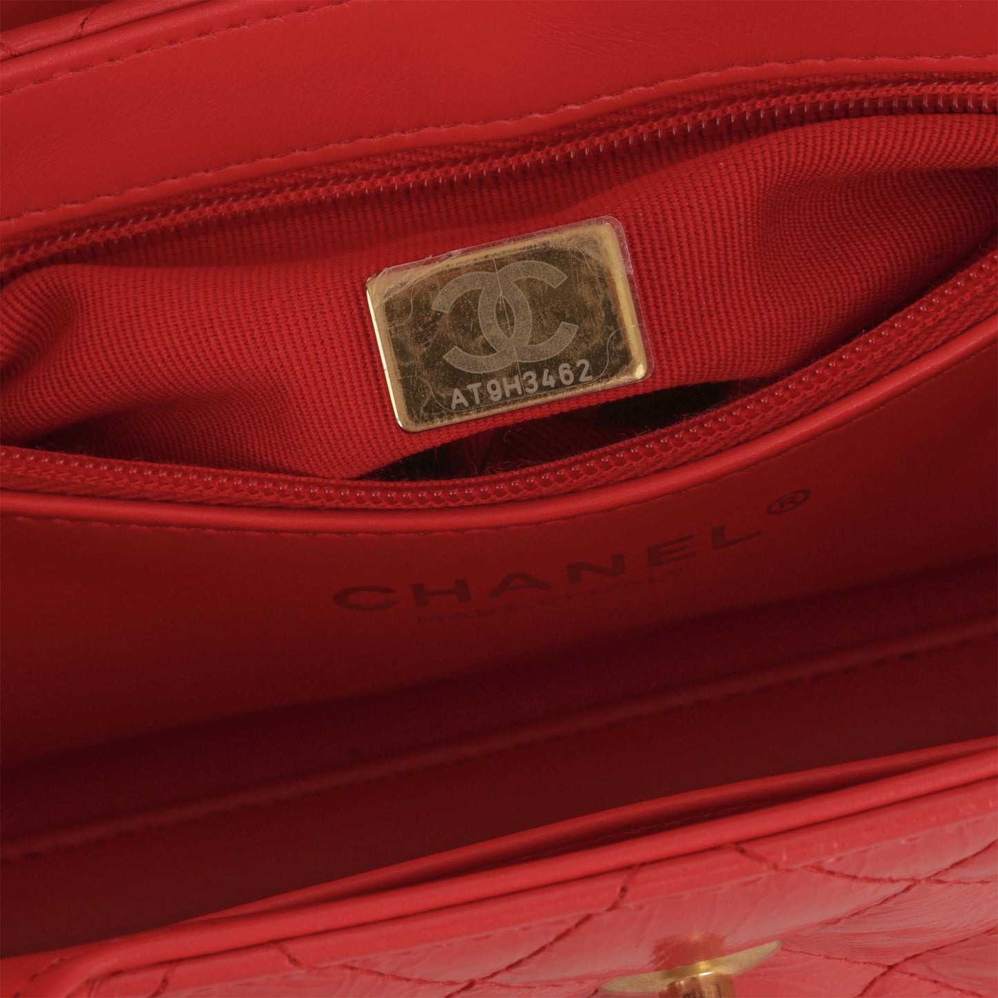 Chanel Small Kelly Re-Edition - Red Shiny Calfskin  | Aged Gold Hardware