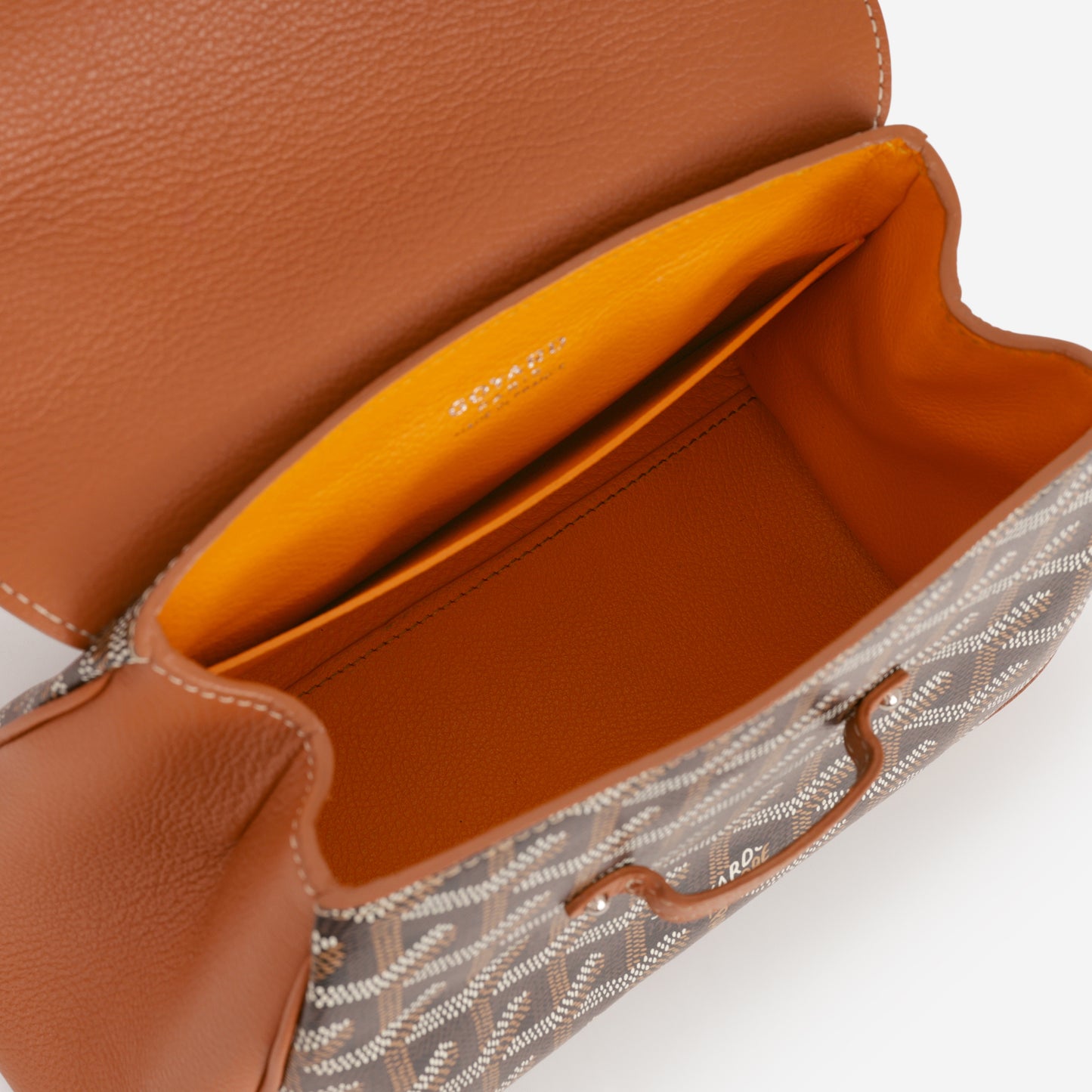 Goyard Saïgon Souple Mini Bag - Black/Tan Goyardine  | Palladium Hardware