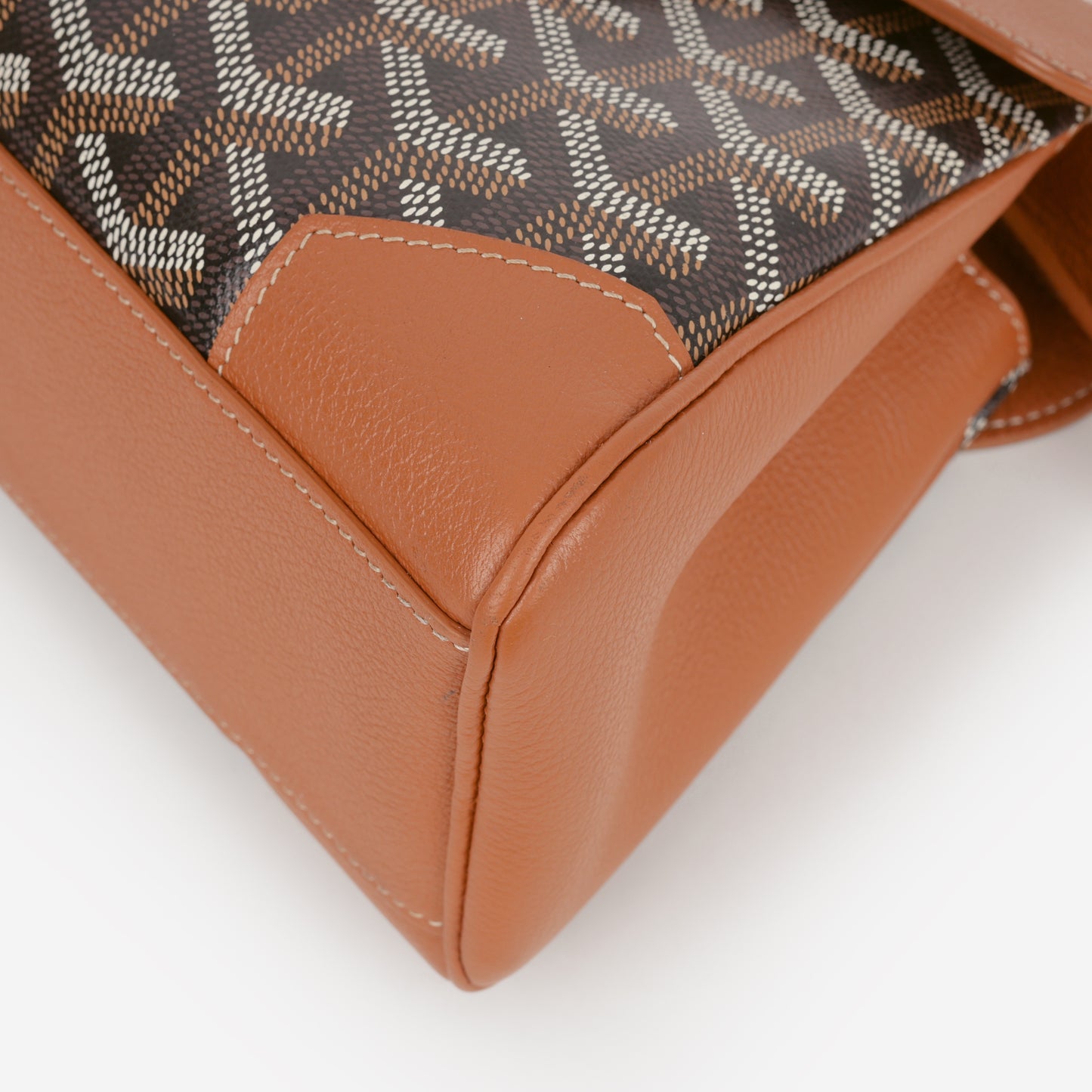 Goyard Saïgon Souple Mini Bag - Black/Tan Goyardine  | Palladium Hardware