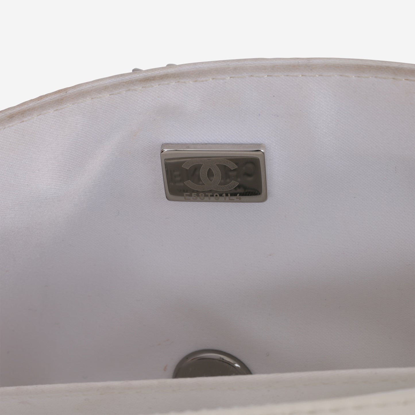 Chanel Mini Rectangular - White / Black Sequins | Gunmetal