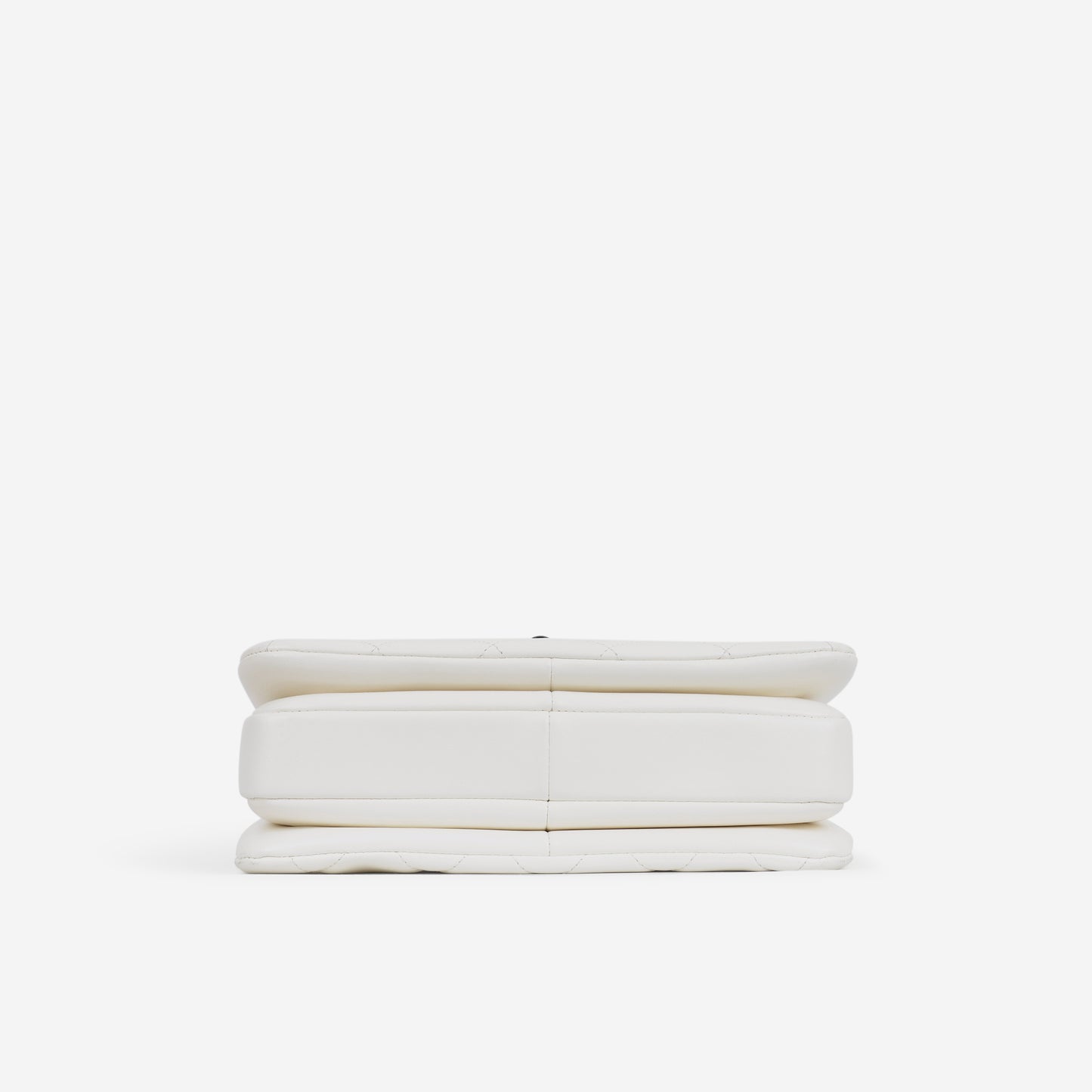 Chanel Small Trendy CC Flap Bag - White Lambskin | So Black Hardware