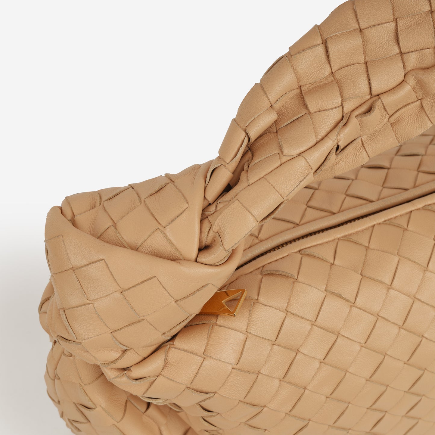 Bottega Veneta Teen Jodie - Beige Intrecciato | Gold Hardware