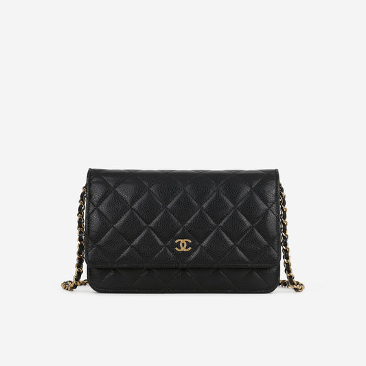 Chanel Classic Wallet on Chain - Black Caviar | Gold Hardware - Bagista