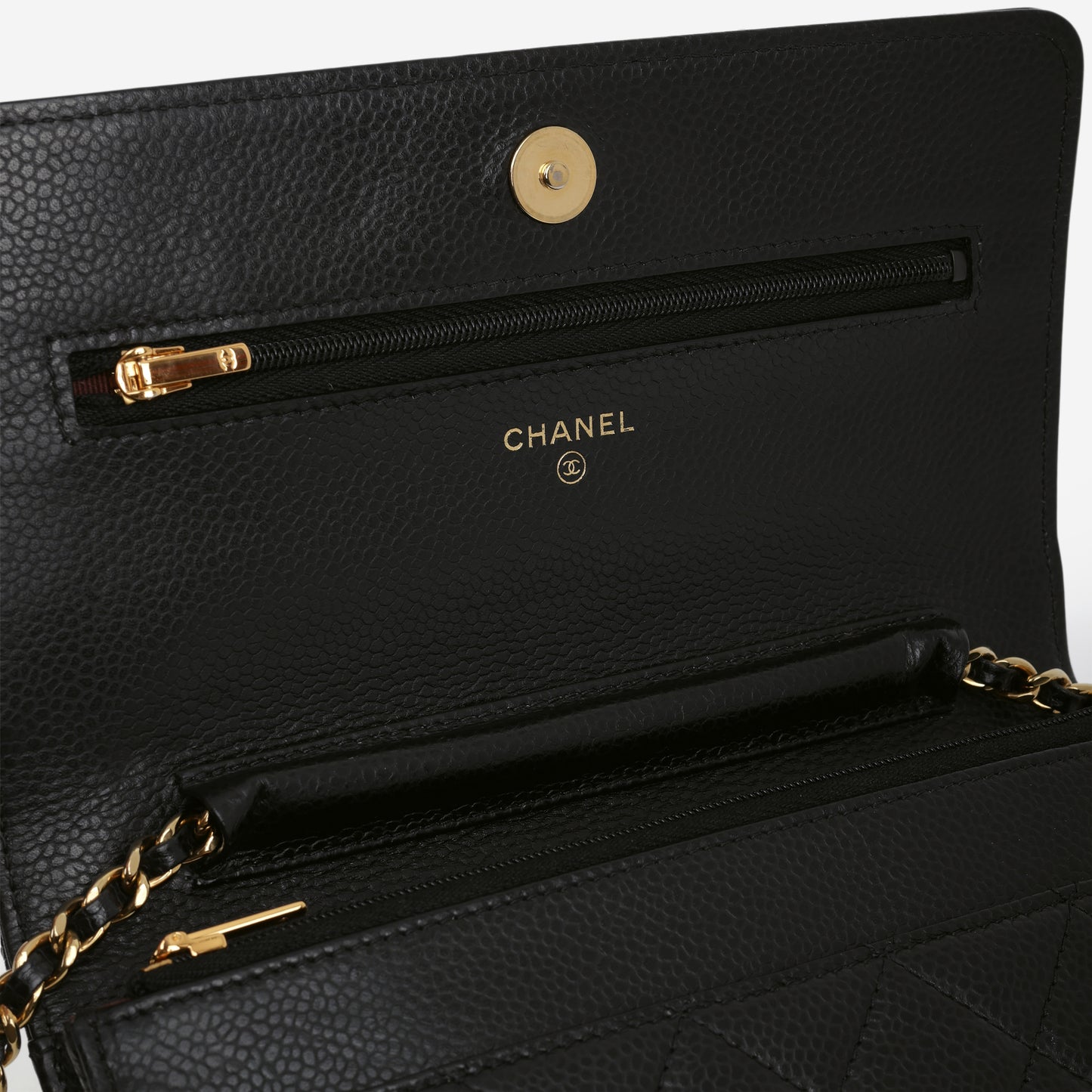 Chanel Classic Wallet on Chain - Black Caviar | Gold Hardware
