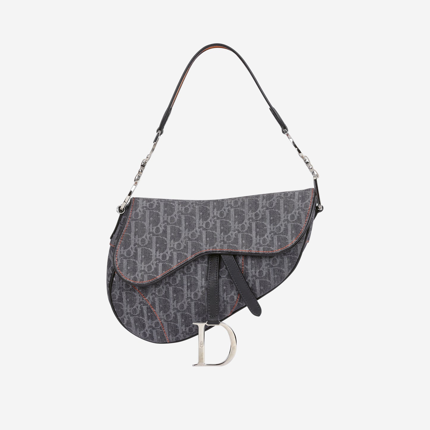 Dior Vintage Flight Saddle Bag - Denim Diorissimo Canvas | Silver Hardware