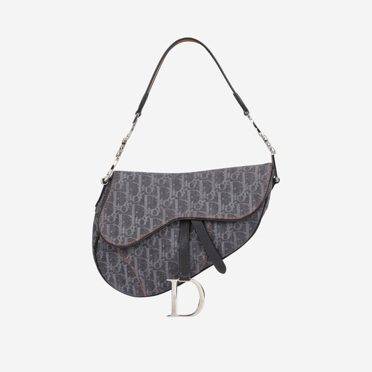 Dior Vintage Flight Saddle Bag - Denim Diorissimo Canvas | Silver Hardware