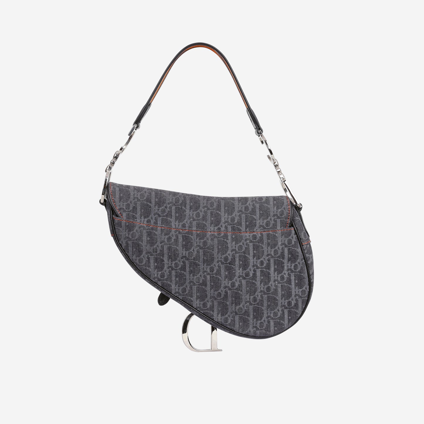Dior Vintage Flight Saddle Bag - Denim Diorissimo Canvas | Silver Hardware