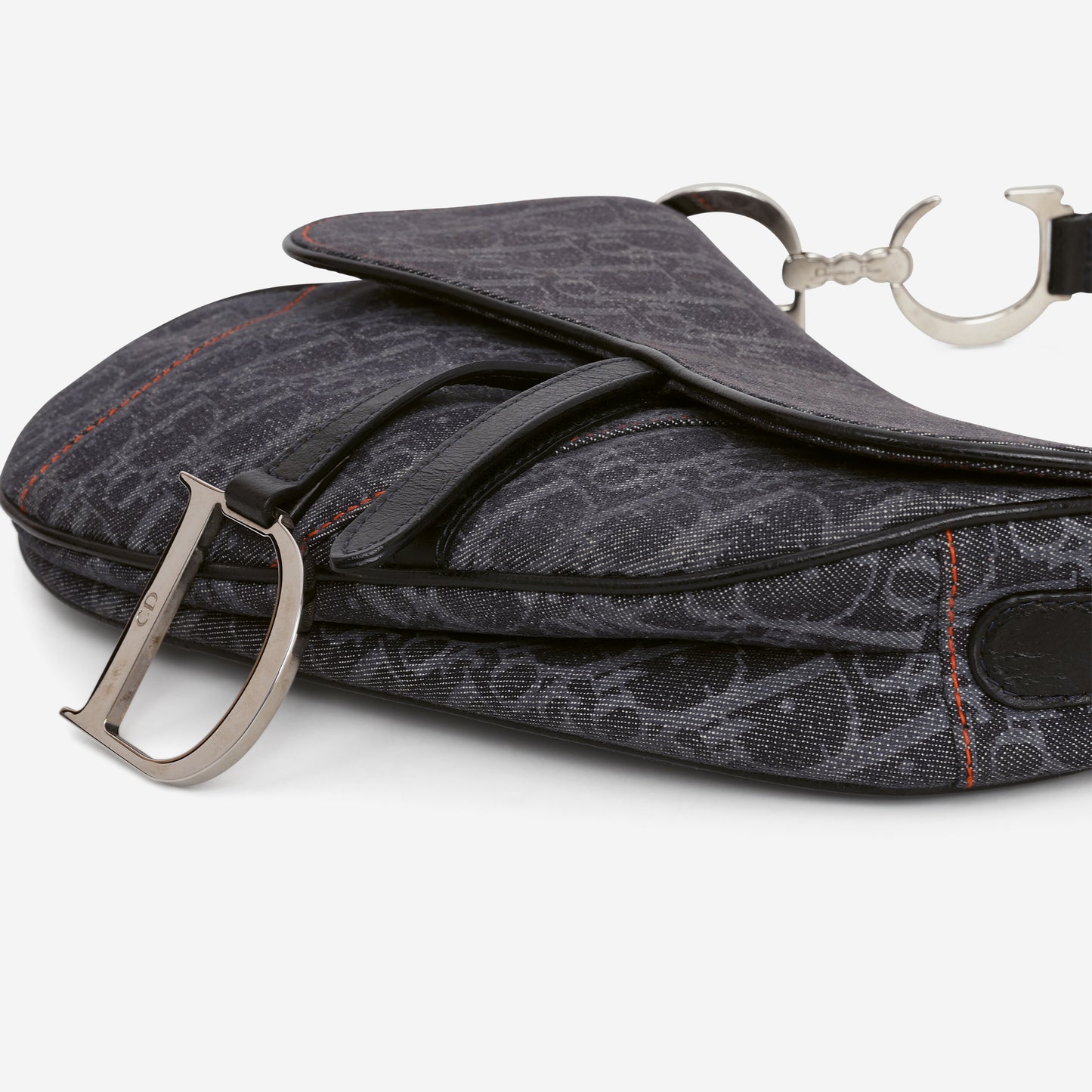 Dior Vintage Flight Saddle Bag - Denim Diorissimo Canvas | Silver Hardware