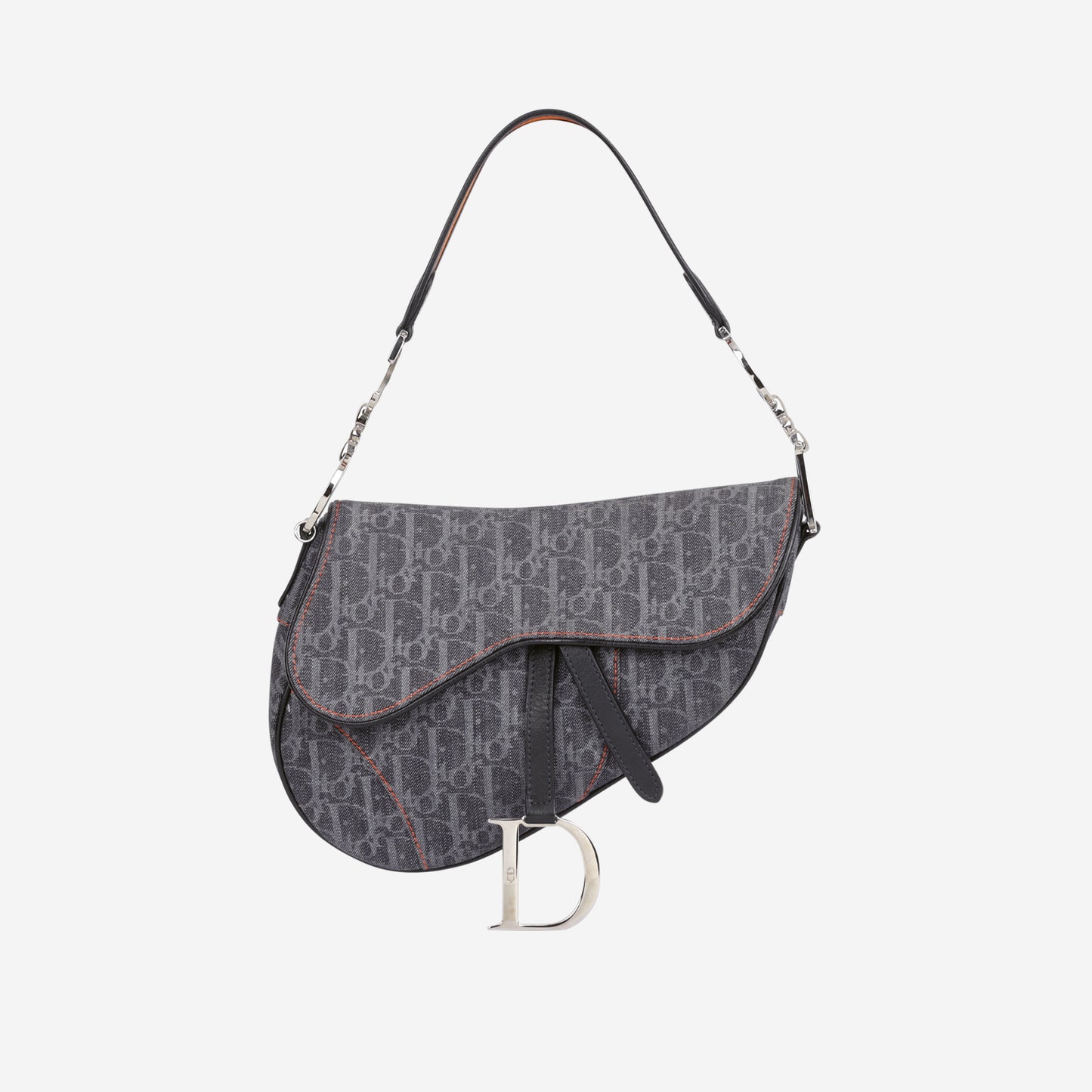 Dior Vintage Flight Saddle Bag - Denim Diorissimo Canvas | Silver Hardware