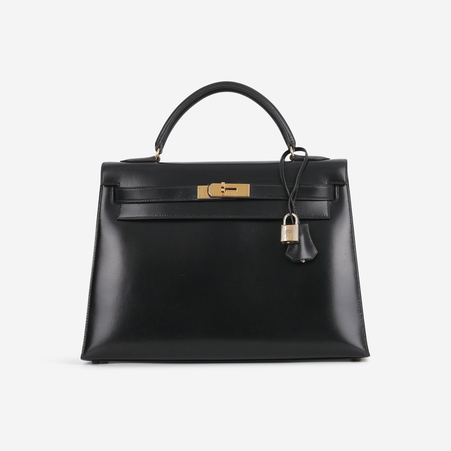 Hermès Vintage Kelly 32 Sellier - Noir Box | Gold Hardware
