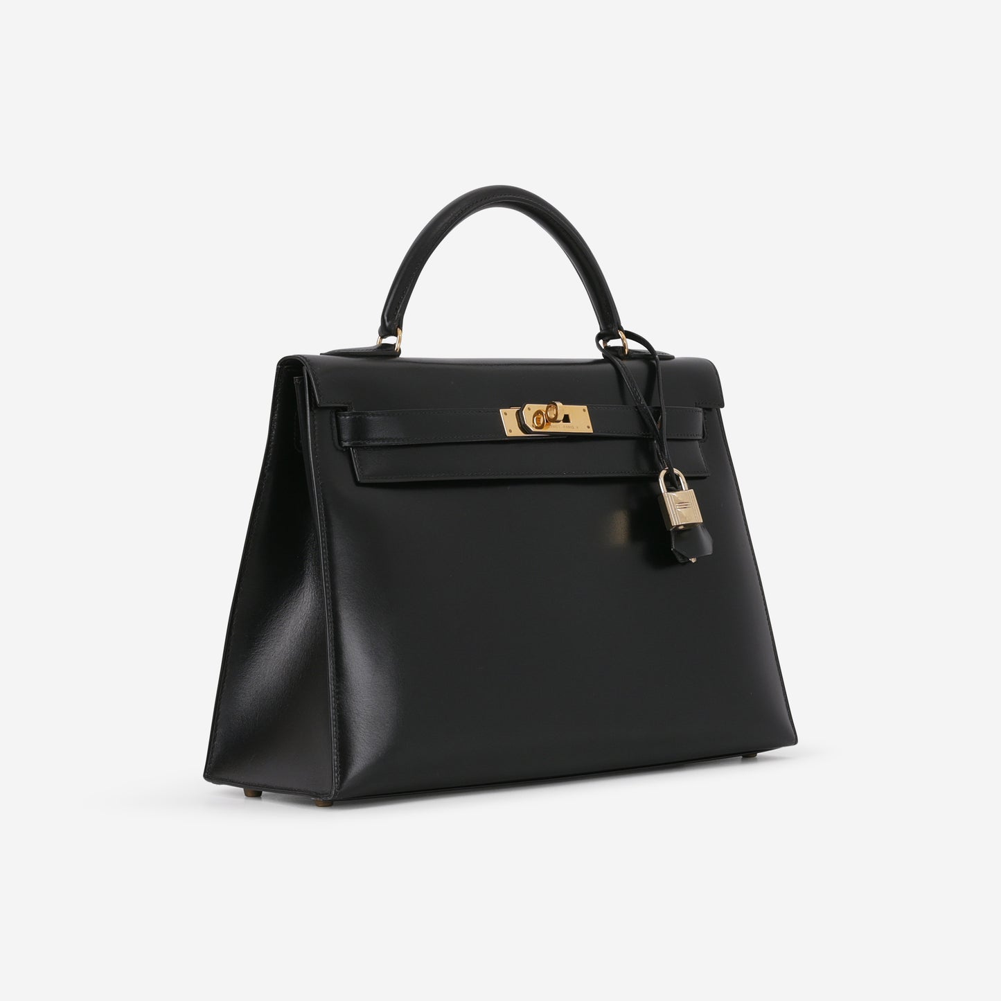 Hermès Vintage Kelly 32 Sellier - Noir Box | Gold Hardware