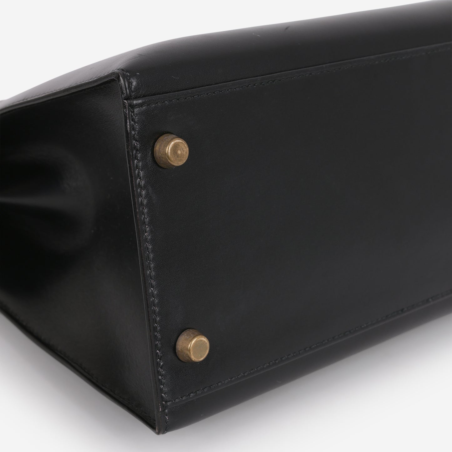 Hermès Vintage Kelly 32 Sellier - Noir Box | Gold Hardware