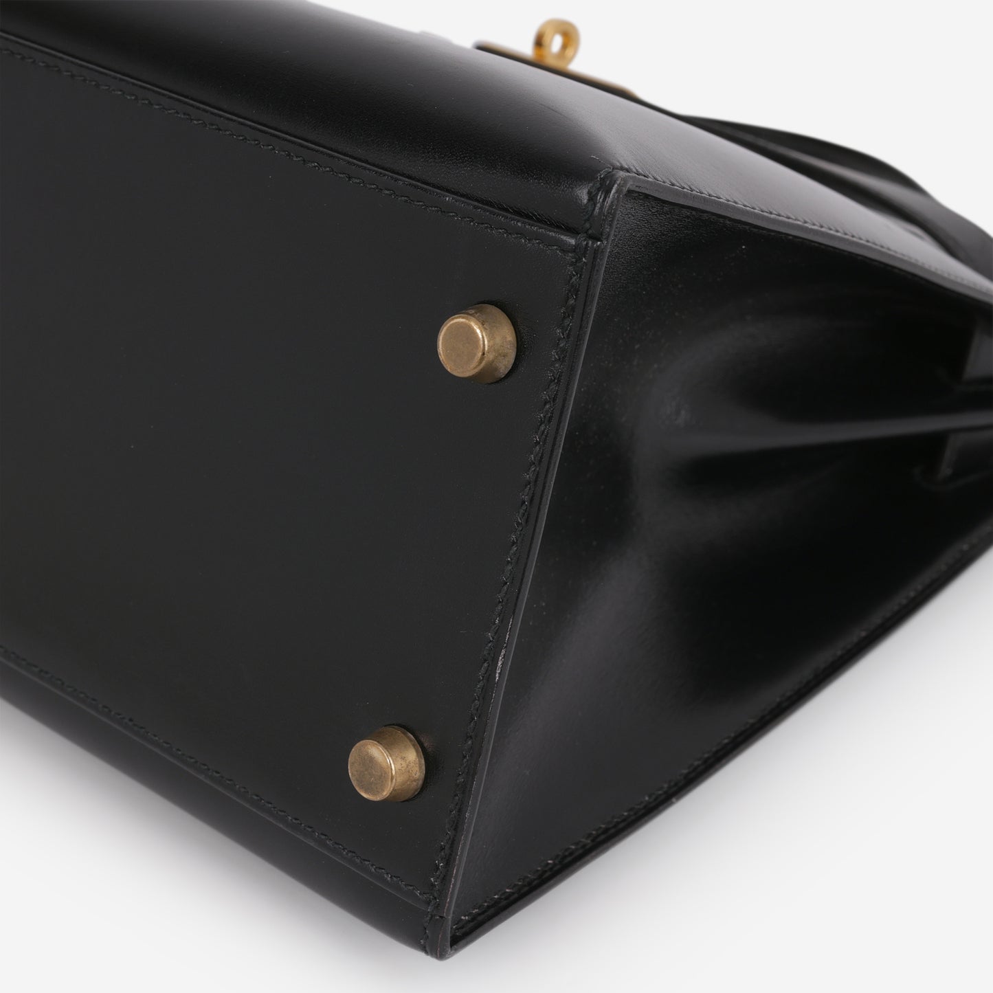 Hermès Vintage Kelly 32 Sellier - Noir Box | Gold Hardware