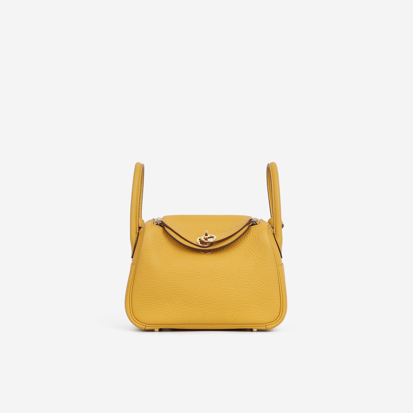 Hermès Mini Lindy - Jaune Ambre Clemence | Gold Hardware