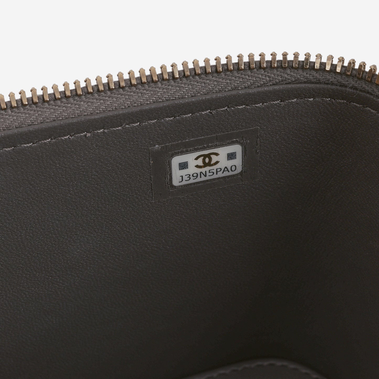 Chanel Top Handle Vanity - Grey Lambskin | Champagne Gold Hardware - Bagista