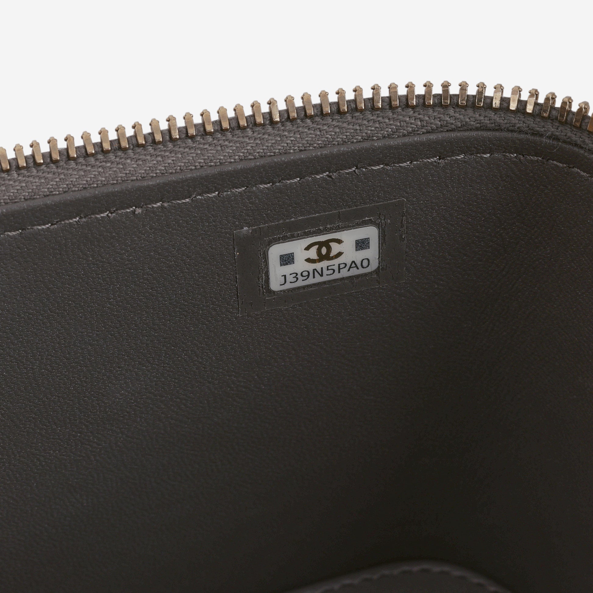 Chanel Top Handle Vanity - Grey Lambskin | Champagne Gold Hardware - Bagista