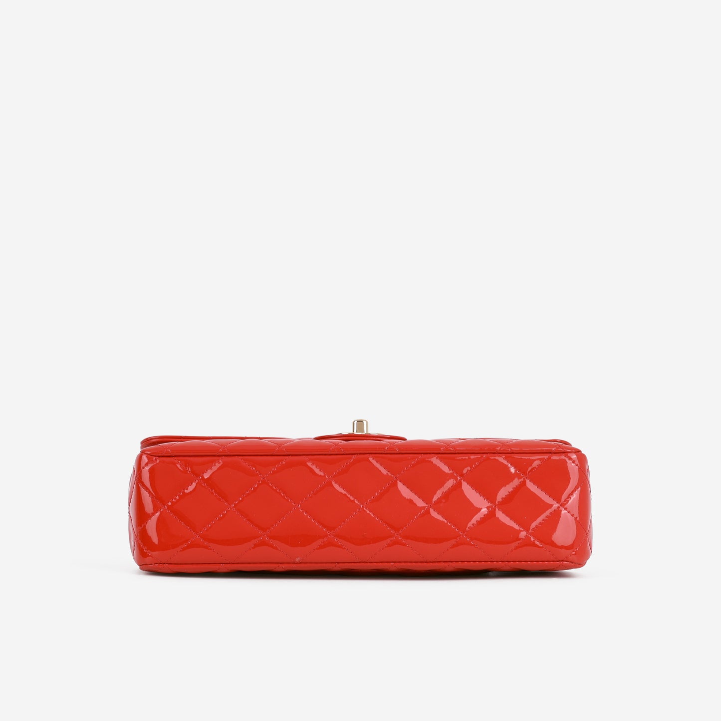 Chanel Medium Classic Flap - Red Patent | Champagne Gold Hardware