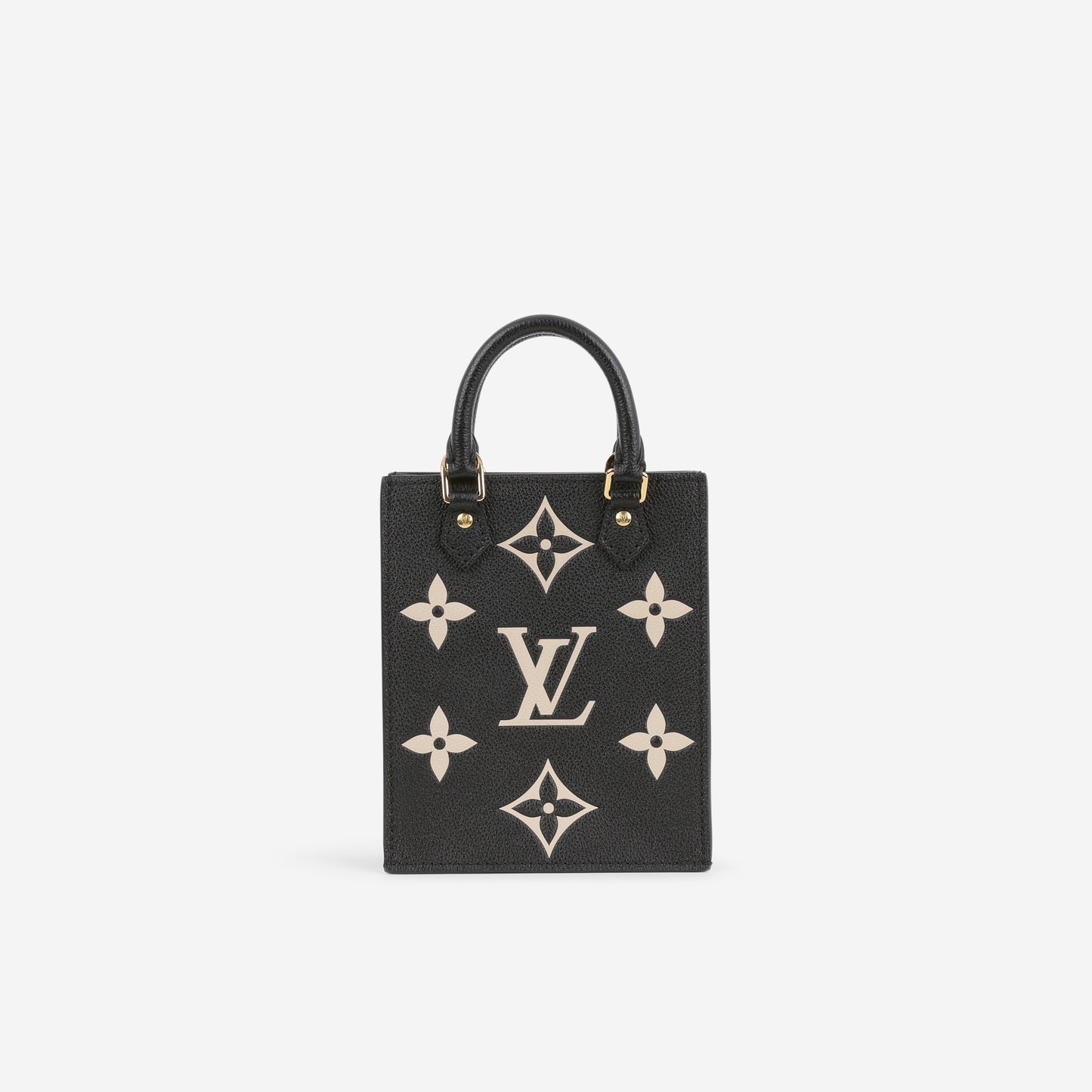 Louis Vuitton Petit Sac Plat - Black / Beige Empreinte | Gold Hardware - Bagista