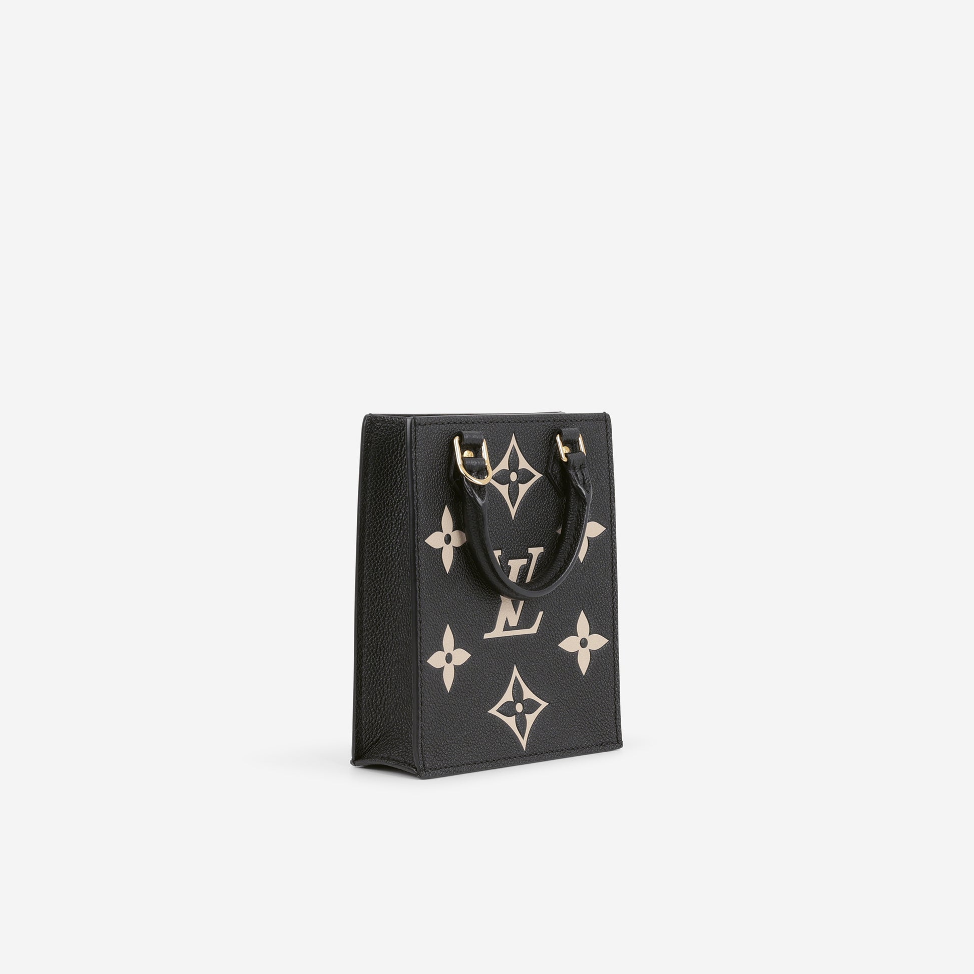 Louis Vuitton Petit Sac Plat - Black / Beige Empreinte | Gold Hardware - Bagista