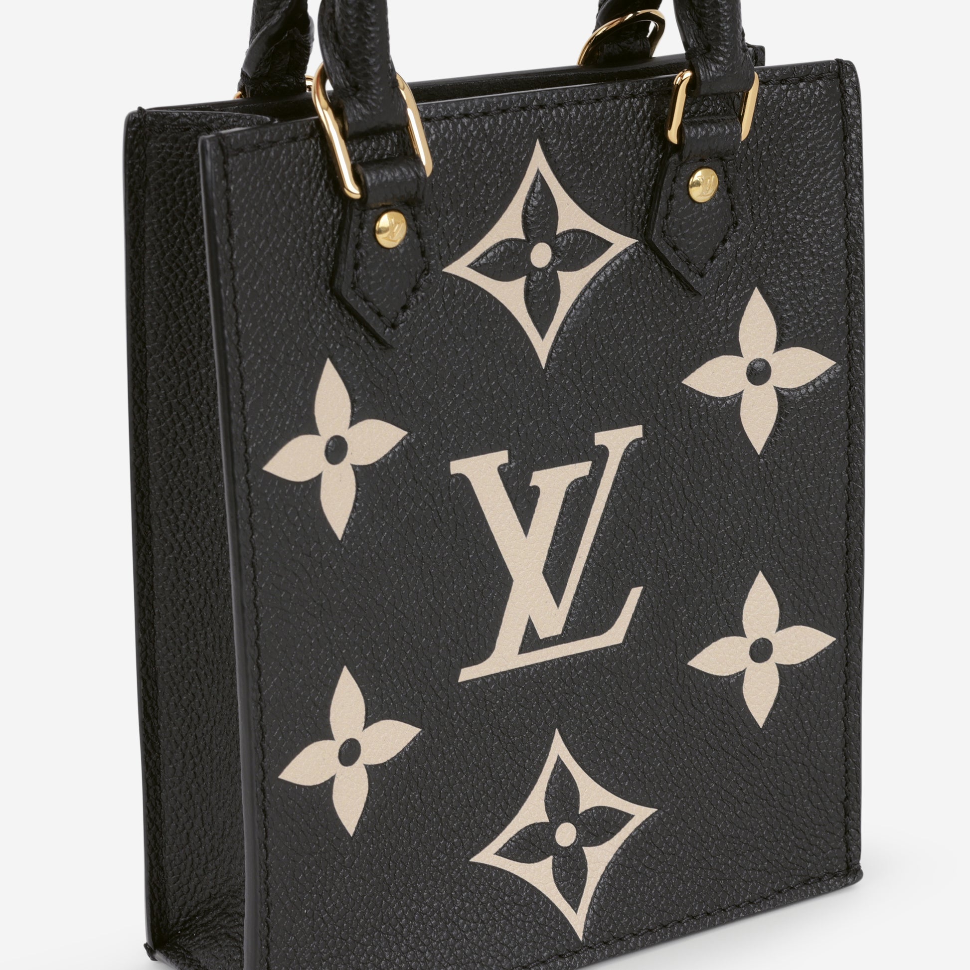 Louis Vuitton Petit Sac Plat - Black / Beige Empreinte | Gold Hardware - Bagista