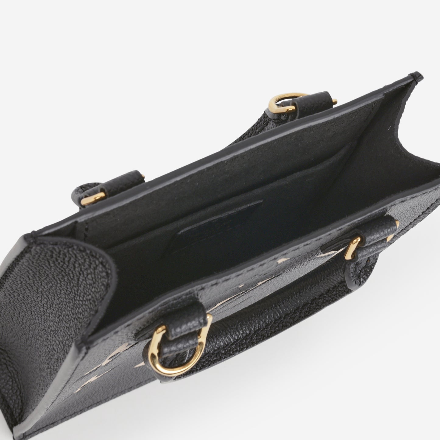 Louis Vuitton Petit Sac Plat - Black / Beige Empreinte | Gold Hardware - Bagista