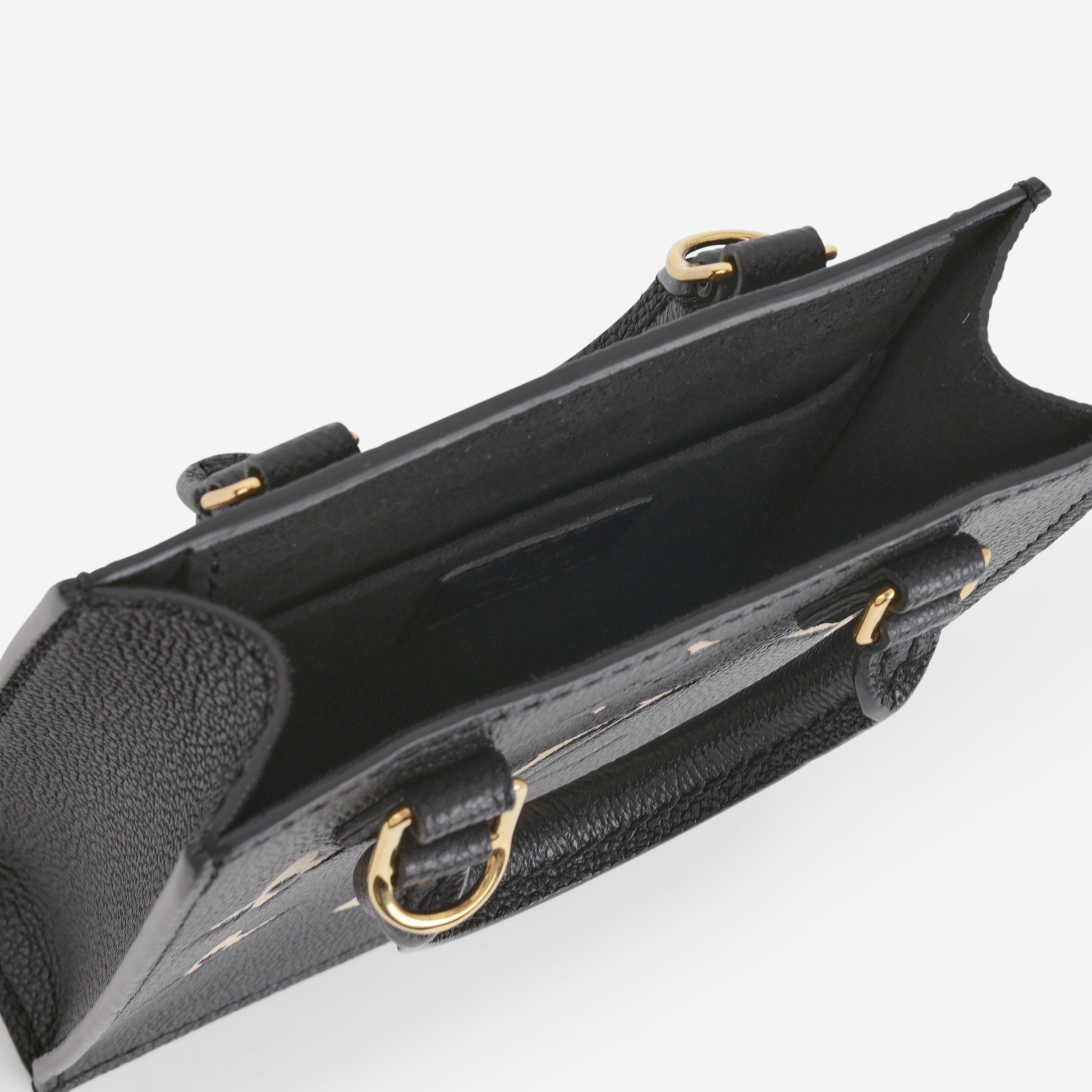 Louis Vuitton Petit Sac Plat - Black / Beige Empreinte | Gold Hardware - Bagista
