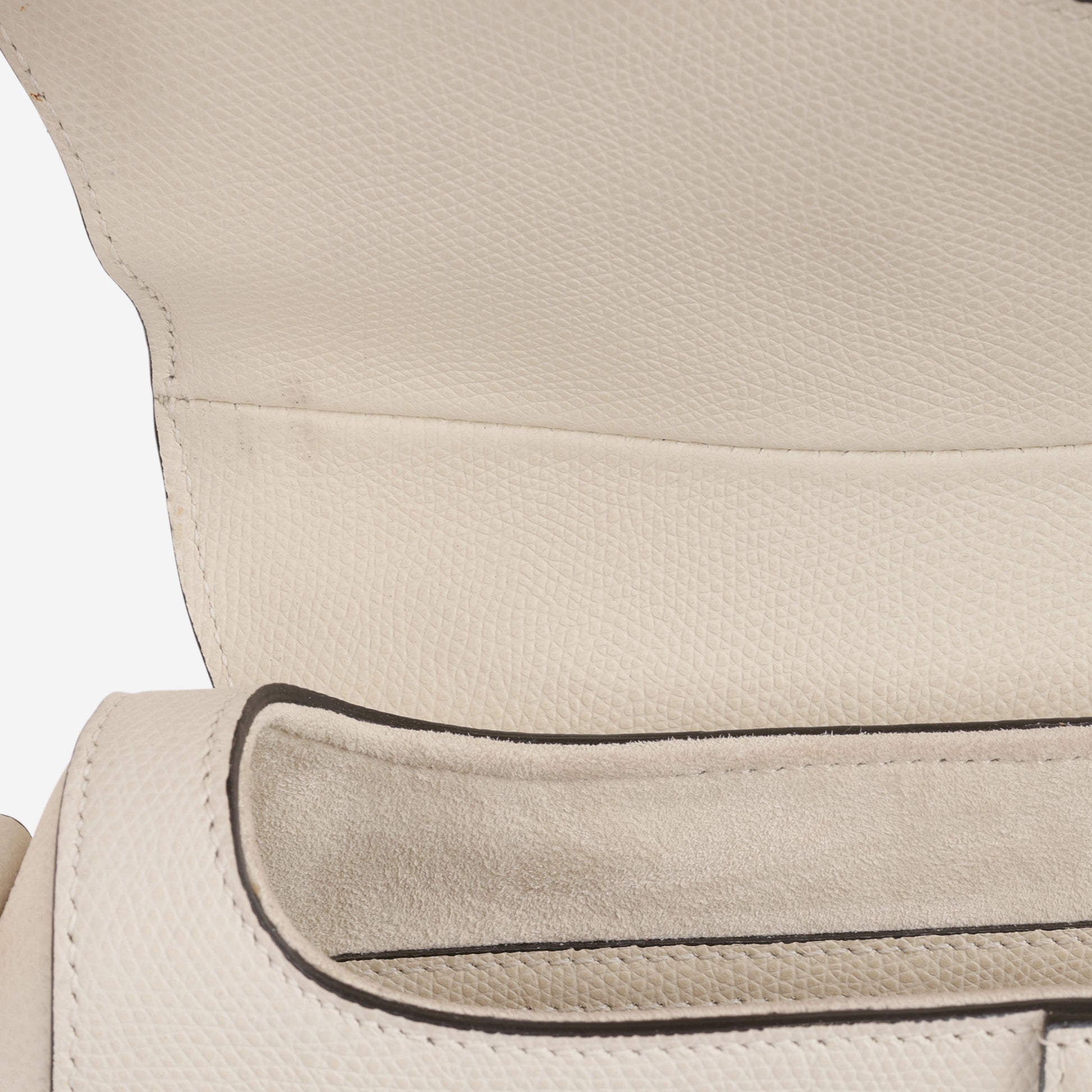 Dior Medium Saddle - White Grained Calfskin | Gold Hardware - Bagista