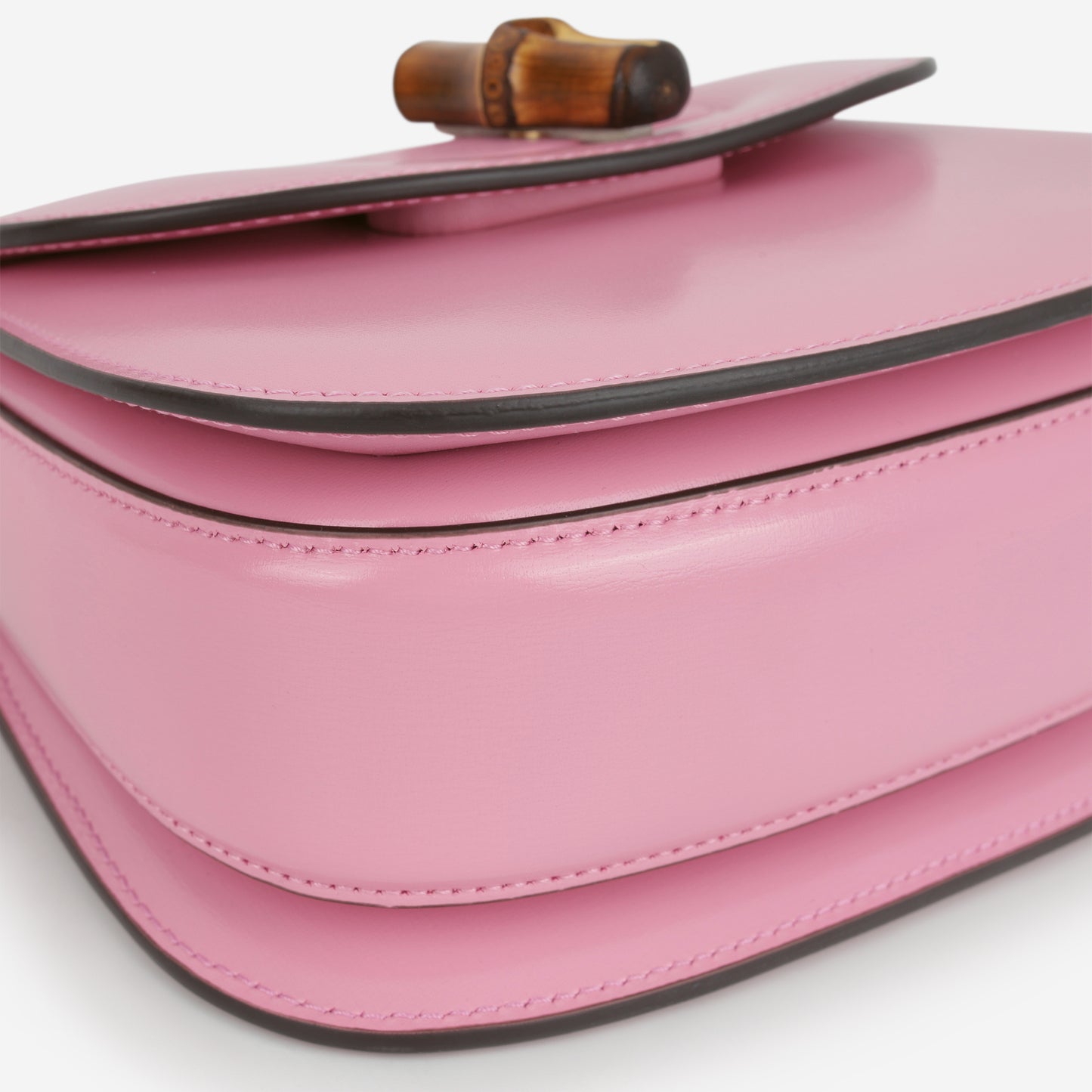 Gucci Mini Bamboo Top Handle - Pink Calfskin | Gold Hardware - Bagista
