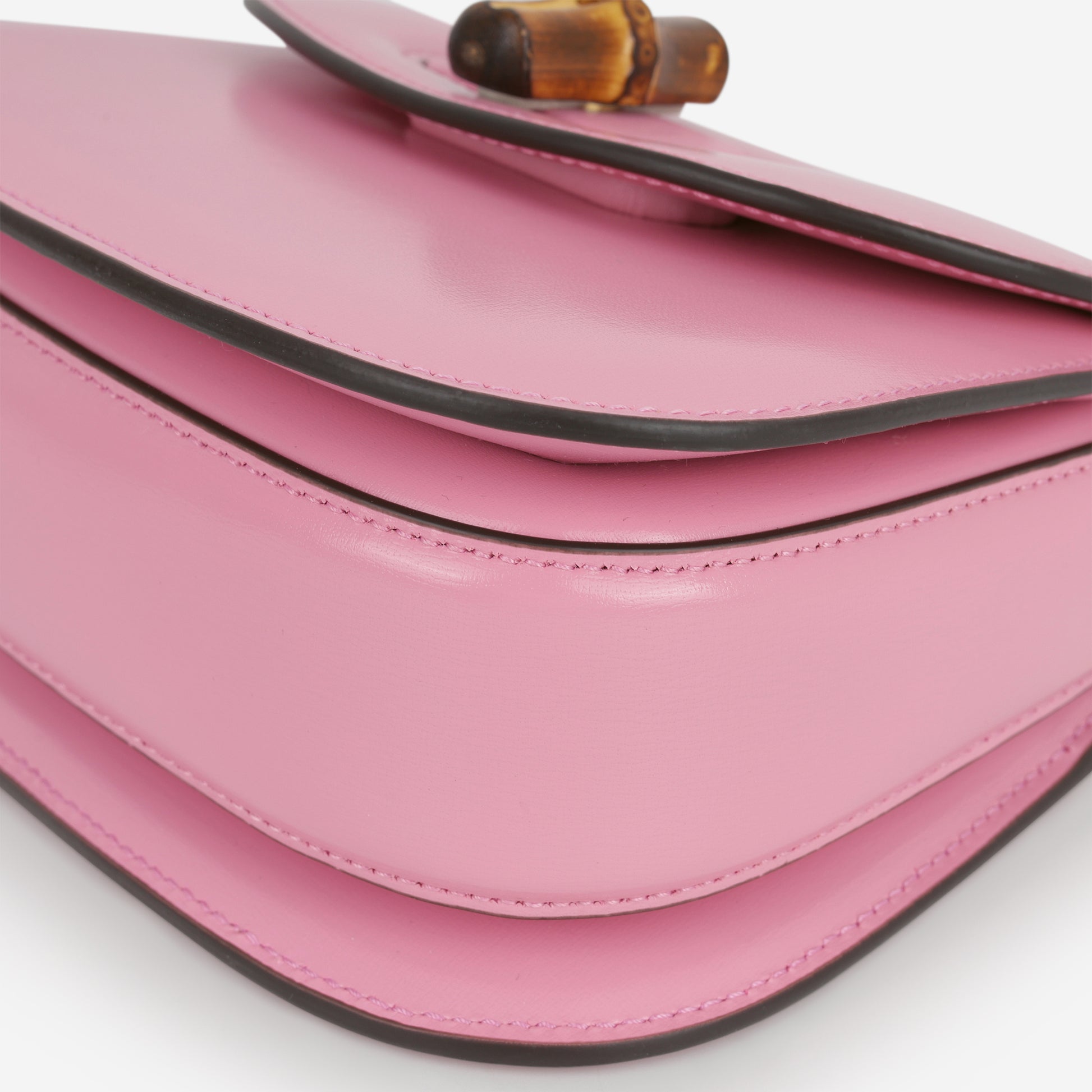 Gucci Mini Bamboo Top Handle - Pink Calfskin | Gold Hardware - Bagista