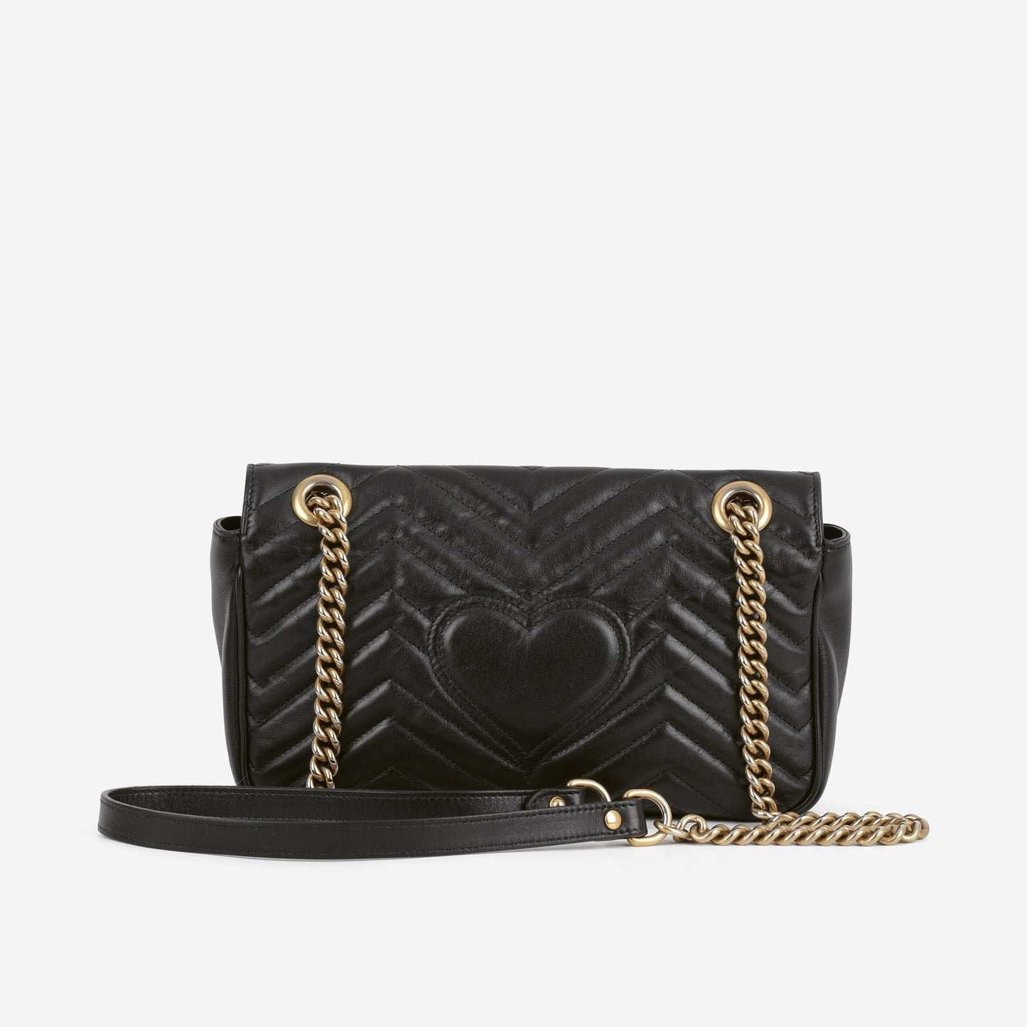 Gucci Medium GG Marmont - Black Calfskin | Gold Hardware