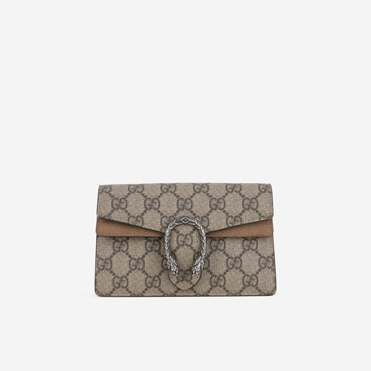 Gucci Super Mini Dionysus - Brown GG Supreme | Silver Hardware