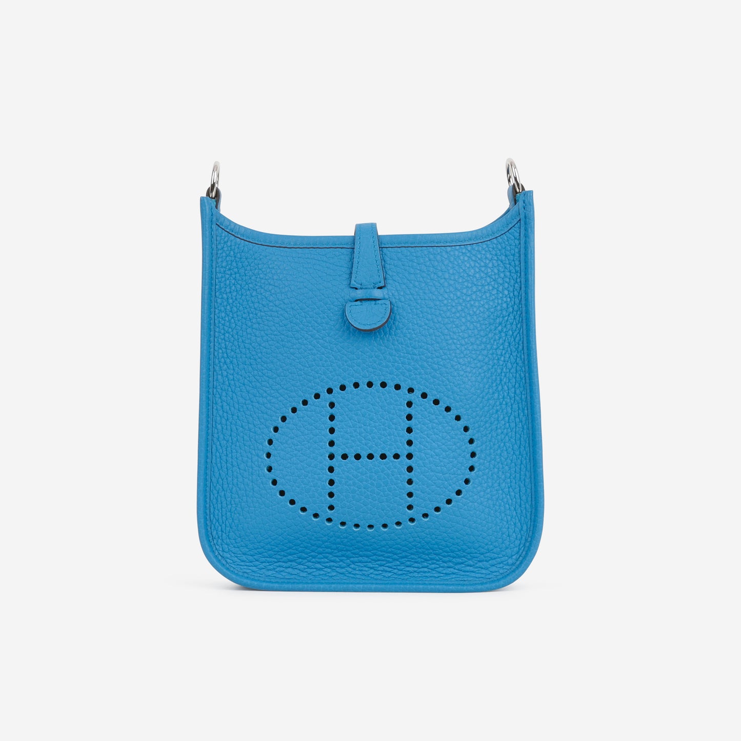 Hermès Mini Evelyne TPM - Bleu Zanzibar Clemence | Palladium Hardware