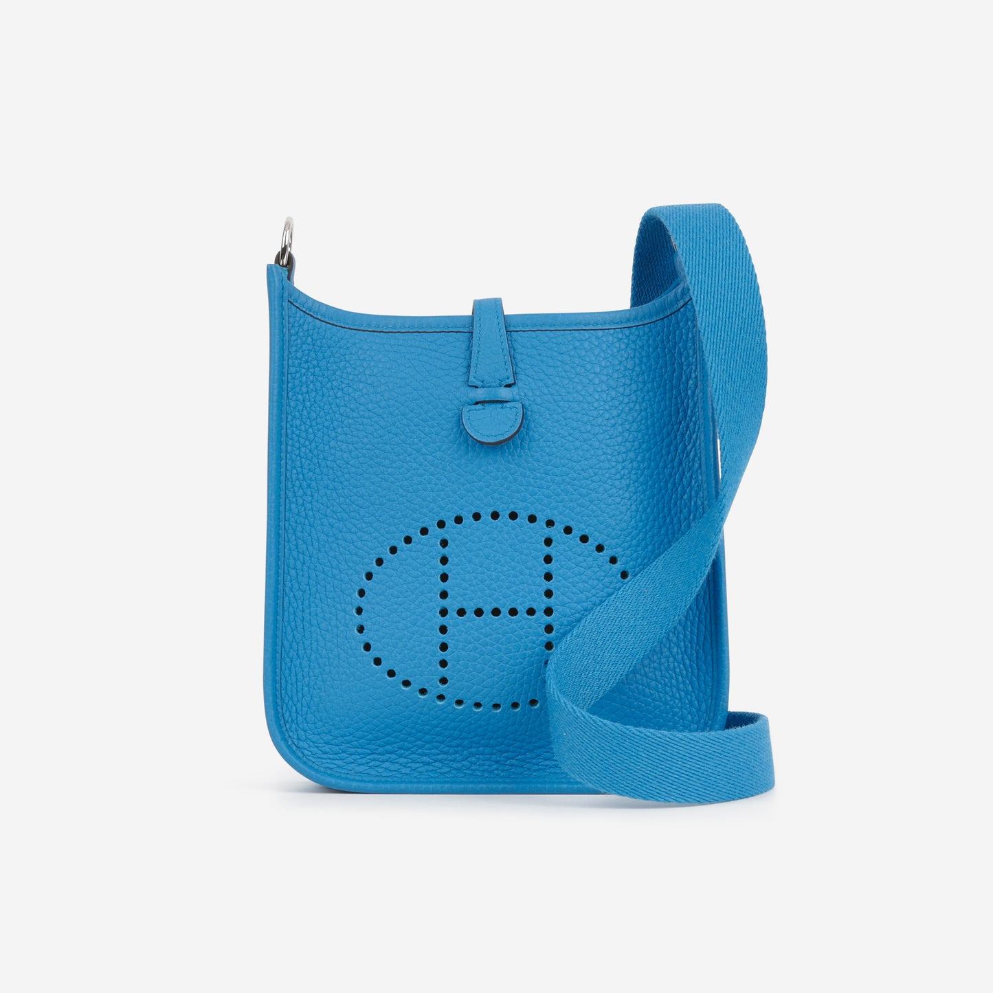 Hermès Mini Evelyne TPM - Bleu Zanzibar Clemence | Palladium Hardware