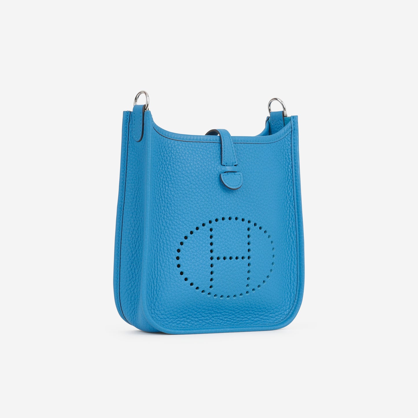 Hermès Mini Evelyne TPM - Bleu Zanzibar Clemence | Palladium Hardware