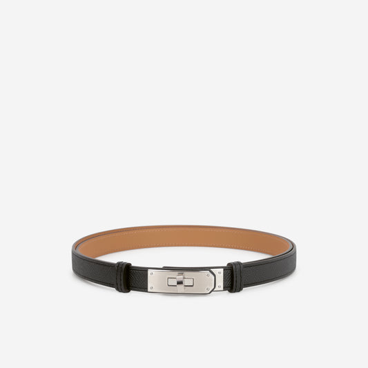 Hermès Kelly 18 Belt - Black Epsom | Palladium Hardware