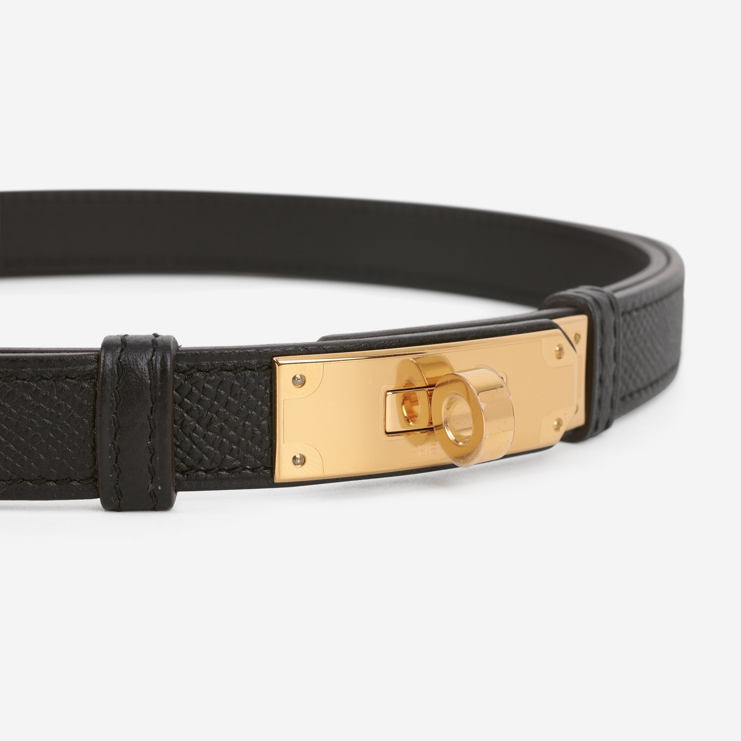 Hermès Kelly 18 Belt - Black Epsom | Gold Hardware