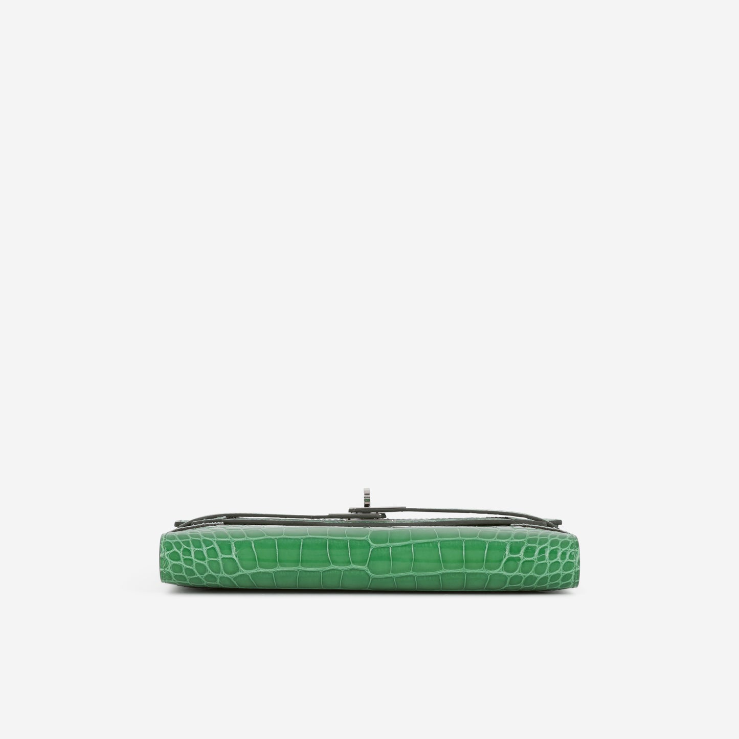 Hermes Kelly Wallet Ghillies - Cactus Alligator Mississippiensis Lisse | Palladium Hardware