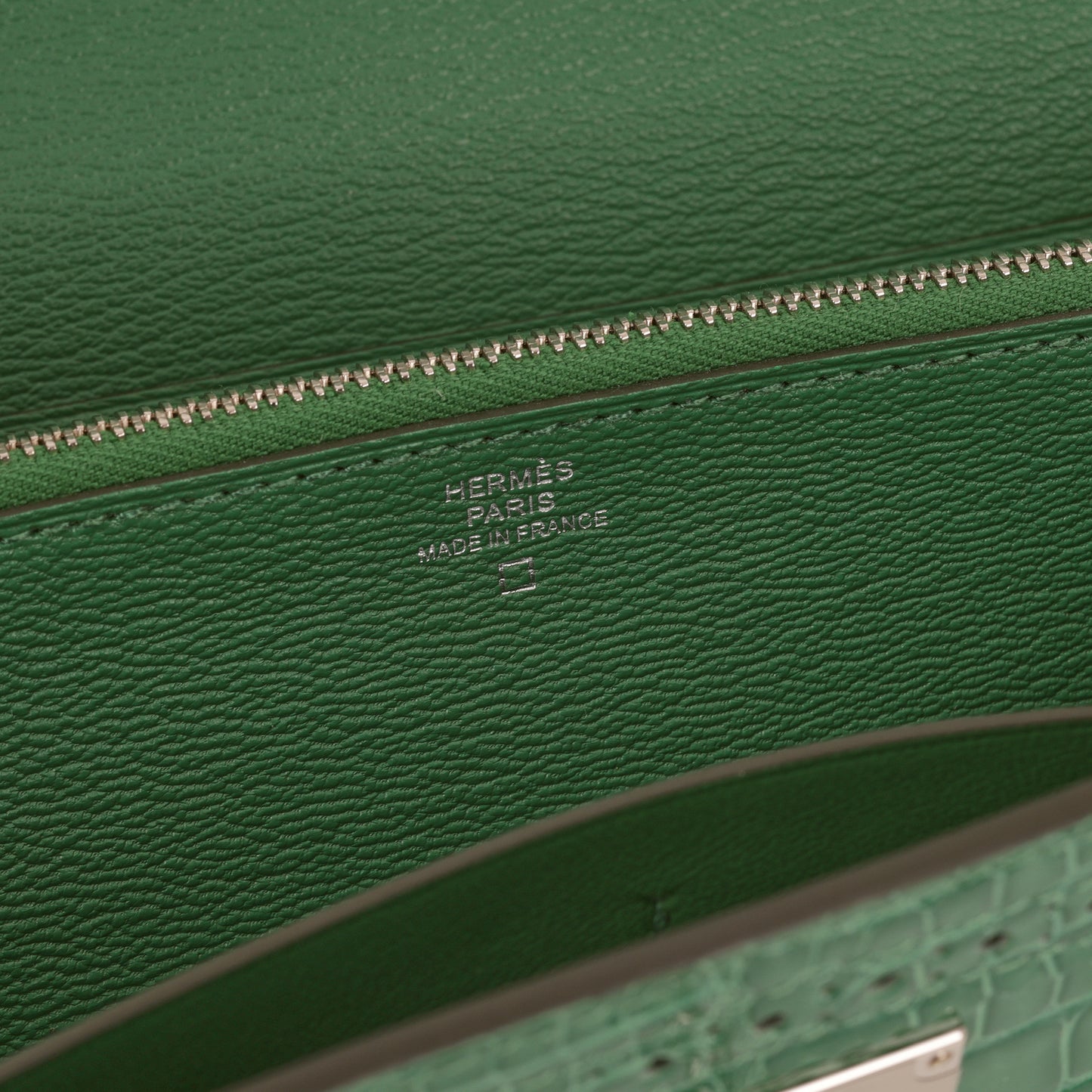Hermes Kelly Wallet Ghillies - Cactus Alligator Mississippiensis Lisse | Palladium Hardware