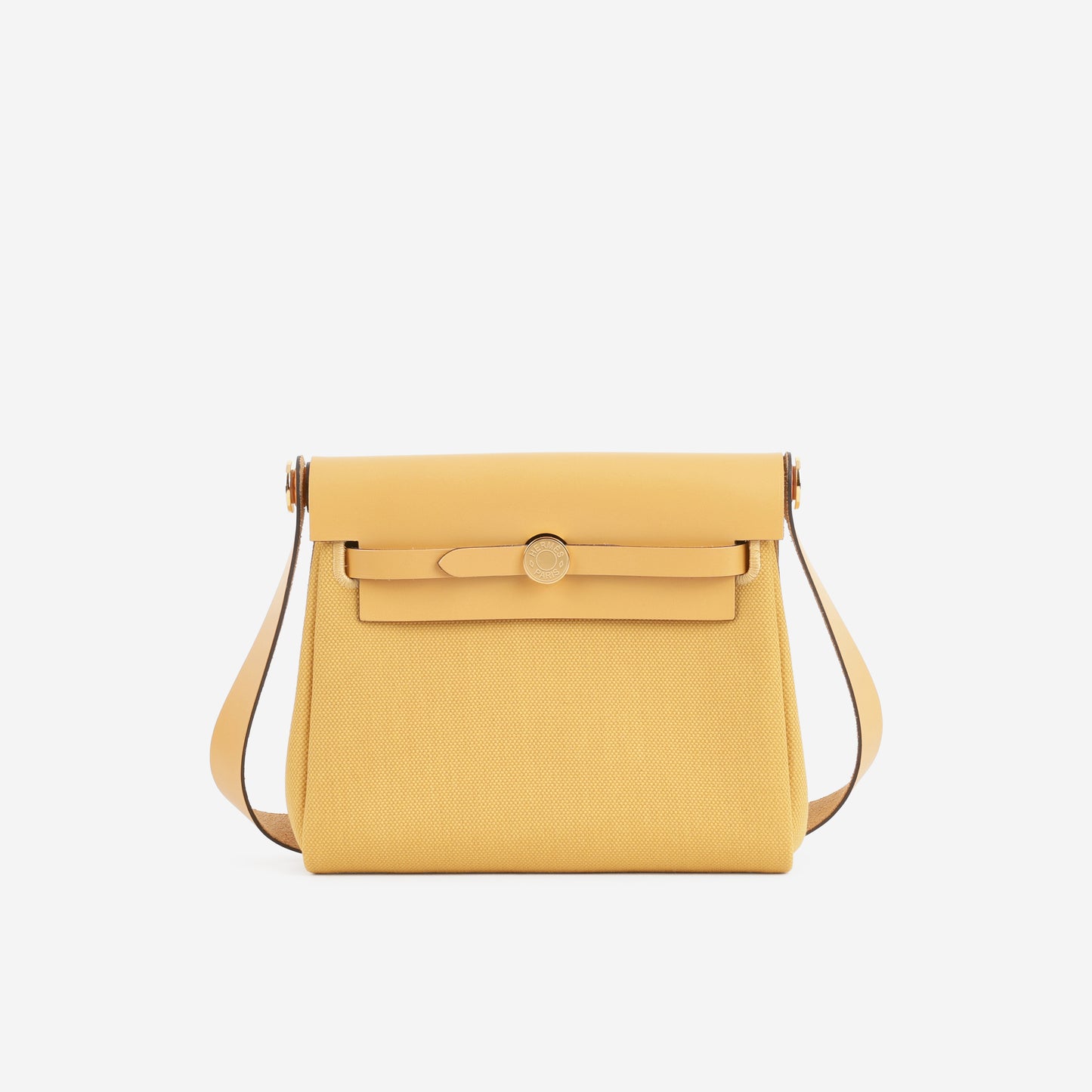 Hermès Mini Herbag 20 - Paille Canvas / Hunter | Gold Hardware
