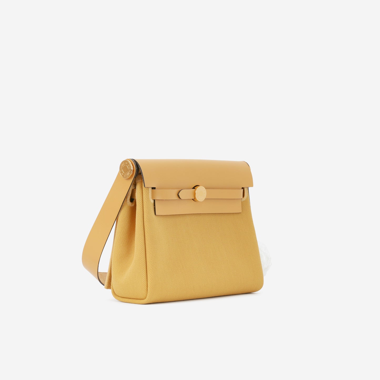 Hermès Mini Herbag 20 - Paille Canvas / Hunter | Gold Hardware