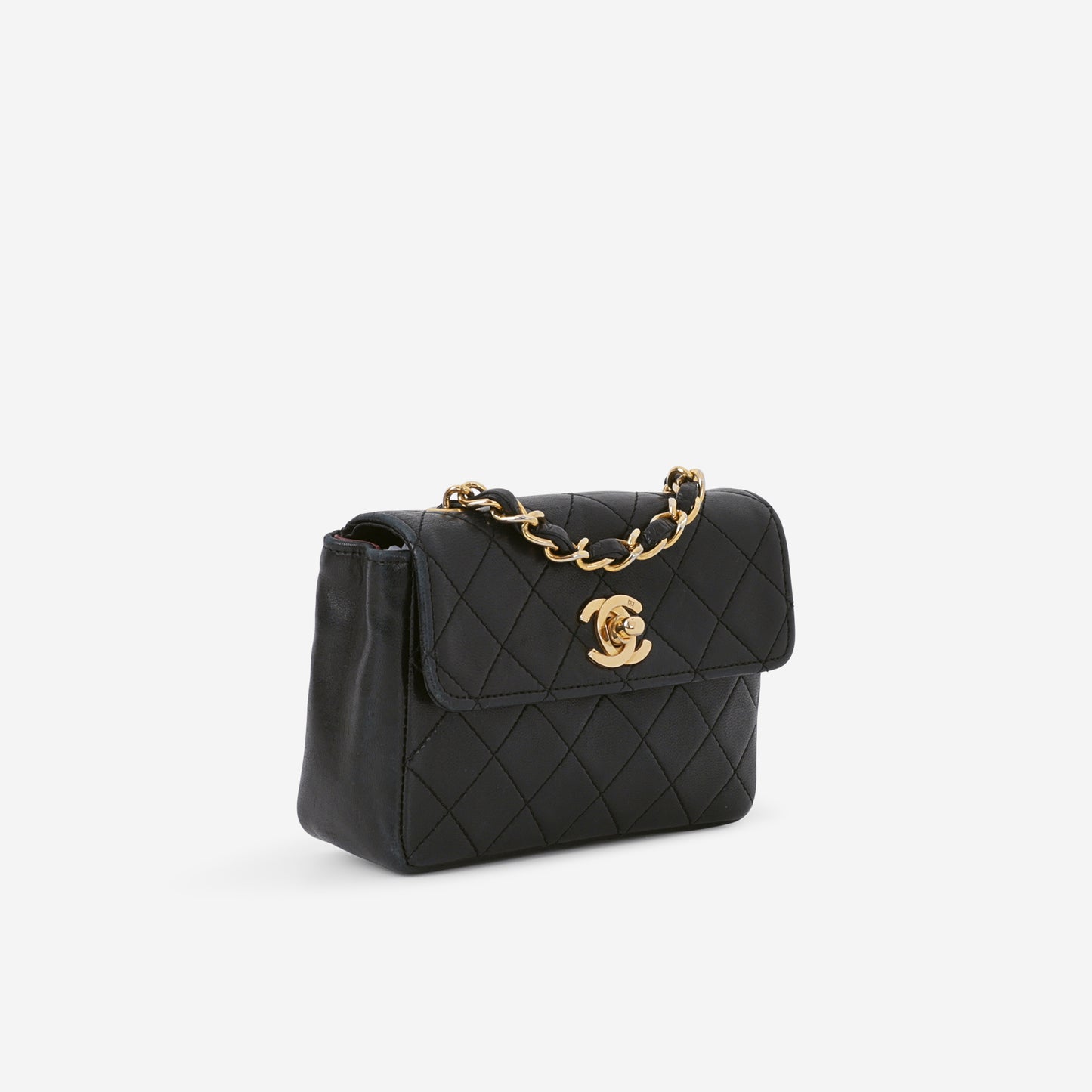 Chanel Vintage XS Mini Flap Bag - Black Lambskin | Gold Hardware