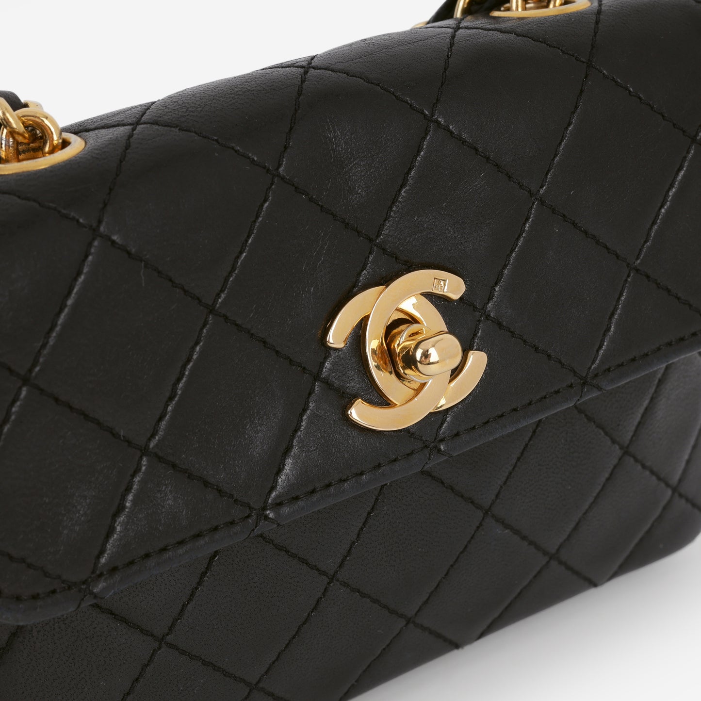 Chanel Vintage XS Mini Flap Bag - Black Lambskin | Gold Hardware